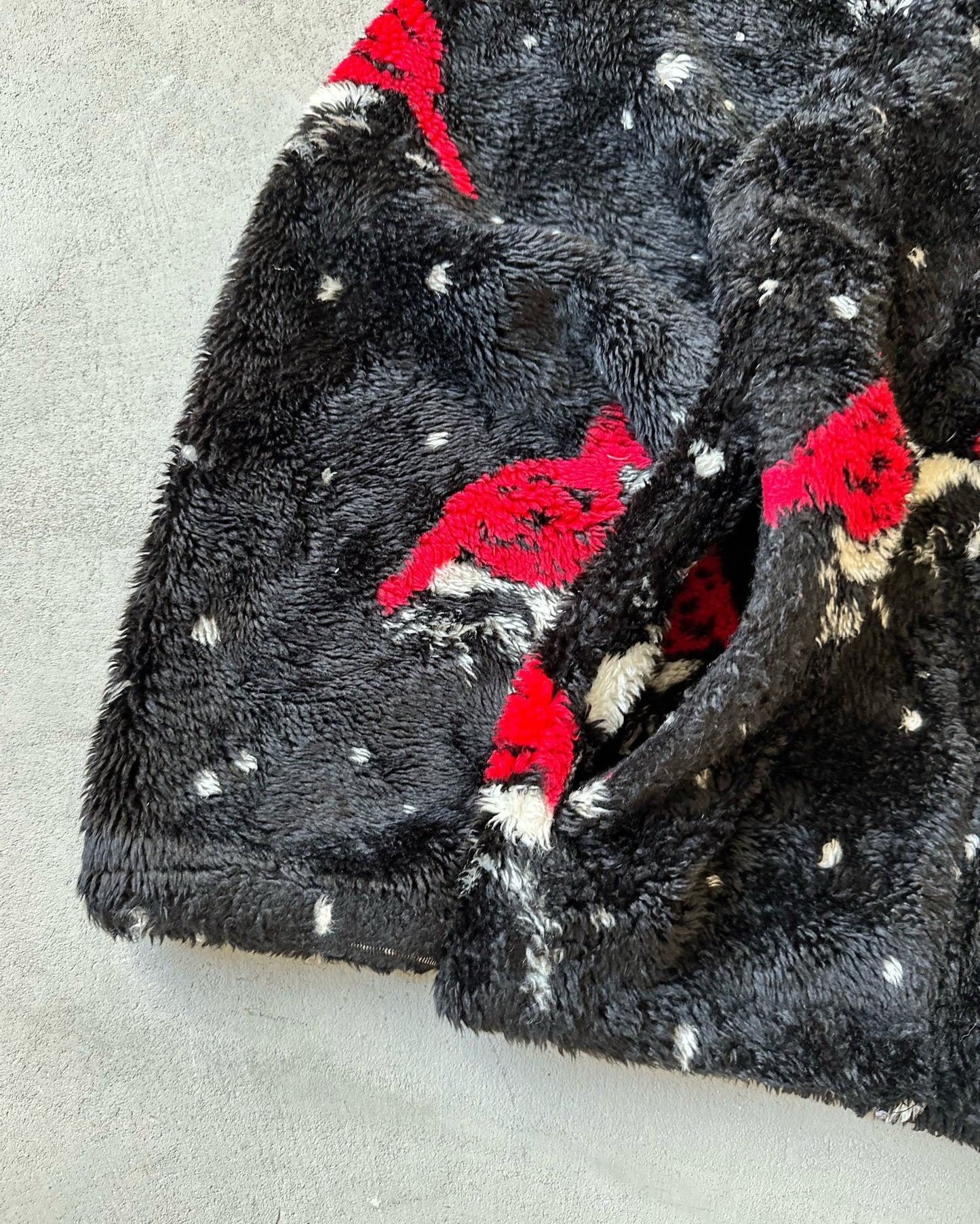 1990s - Black "Cardinals" Zip Up Fleece - L
