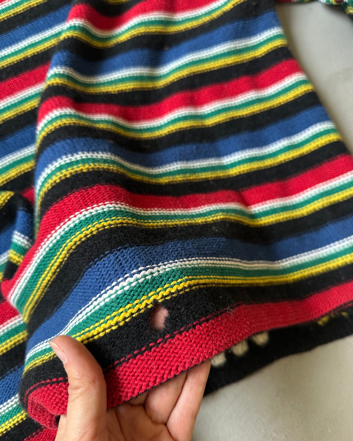 1990s - Distressed Multicolor Crochet Sweater - W(M)