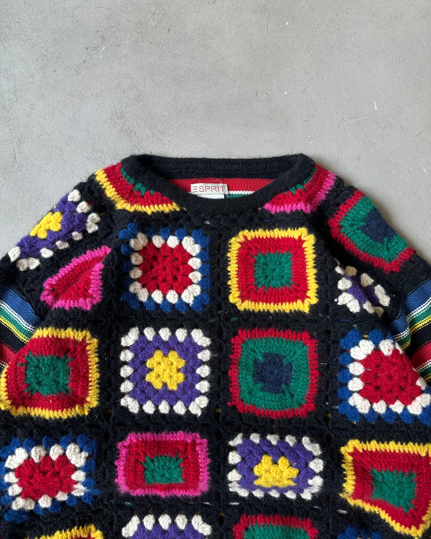 1990s - Distressed Multicolor Crochet Sweater - W(M)