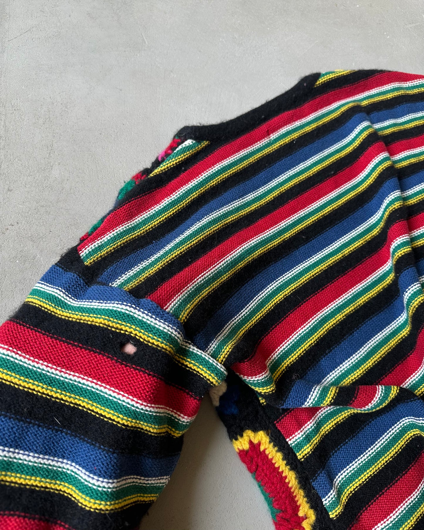 1990s - Distressed Multicolor Crochet Sweater - W(M)