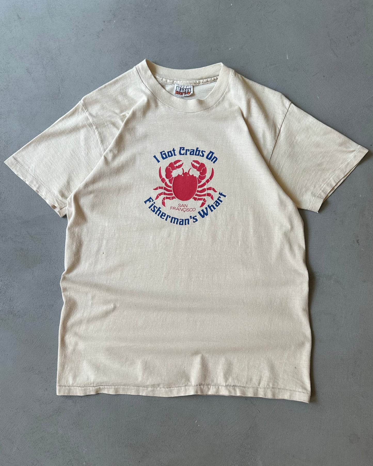 1980s - Tan "I Got Crabs" T-Shirt - M/L