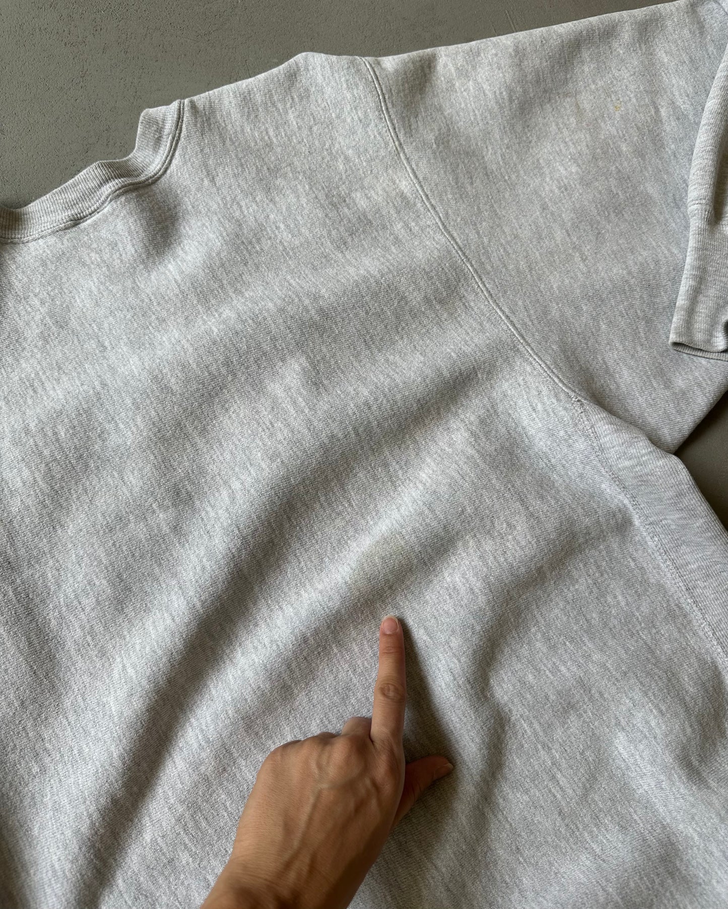 1990s - Distressed Ash Gray "State" Champion RW Crewneck - XL
