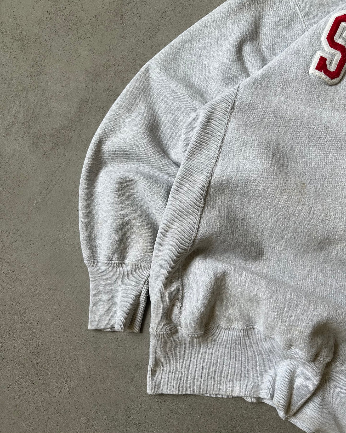 1990s - Distressed Ash Gray "State" Champion RW Crewneck - XL