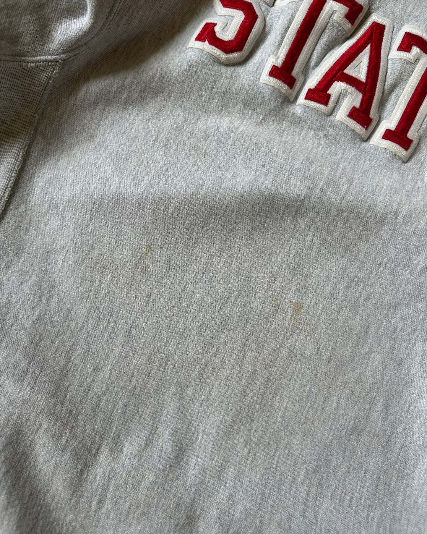 1990s - Distressed Ash Gray "State" Champion RW Crewneck - XL