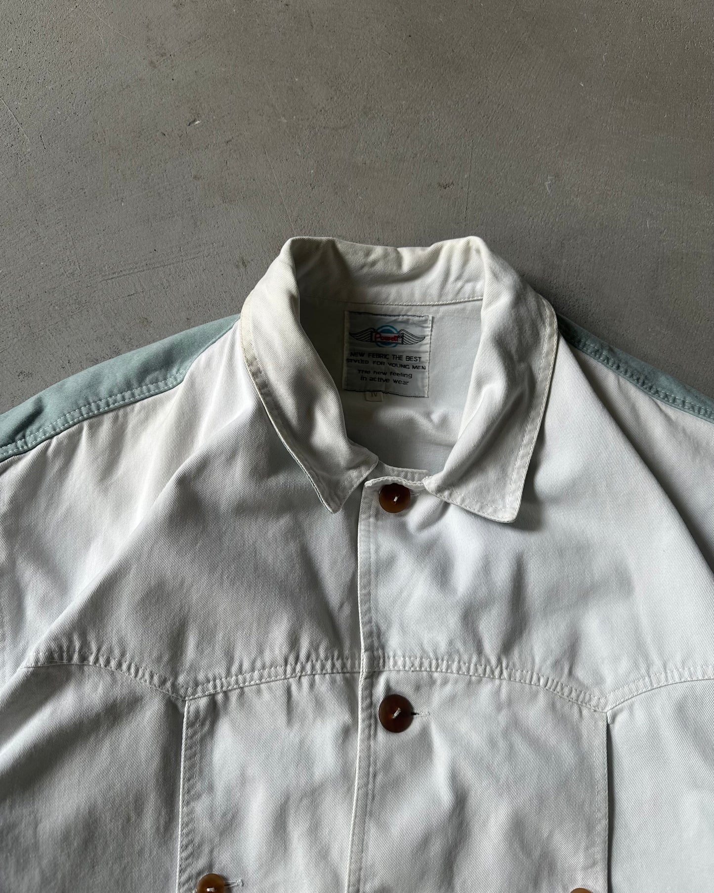 1990s - Distressed White Barn Jacket - M/L