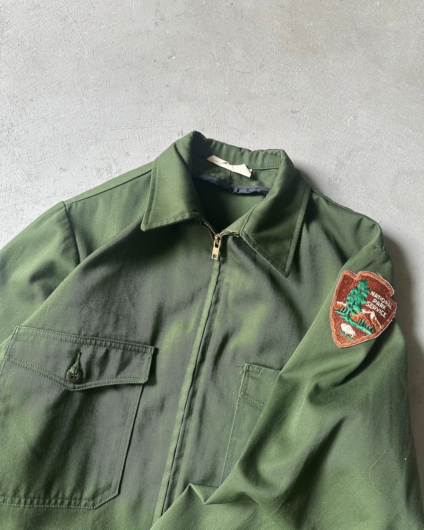 Années 70 - Veste de travail vert du parc national - T.S