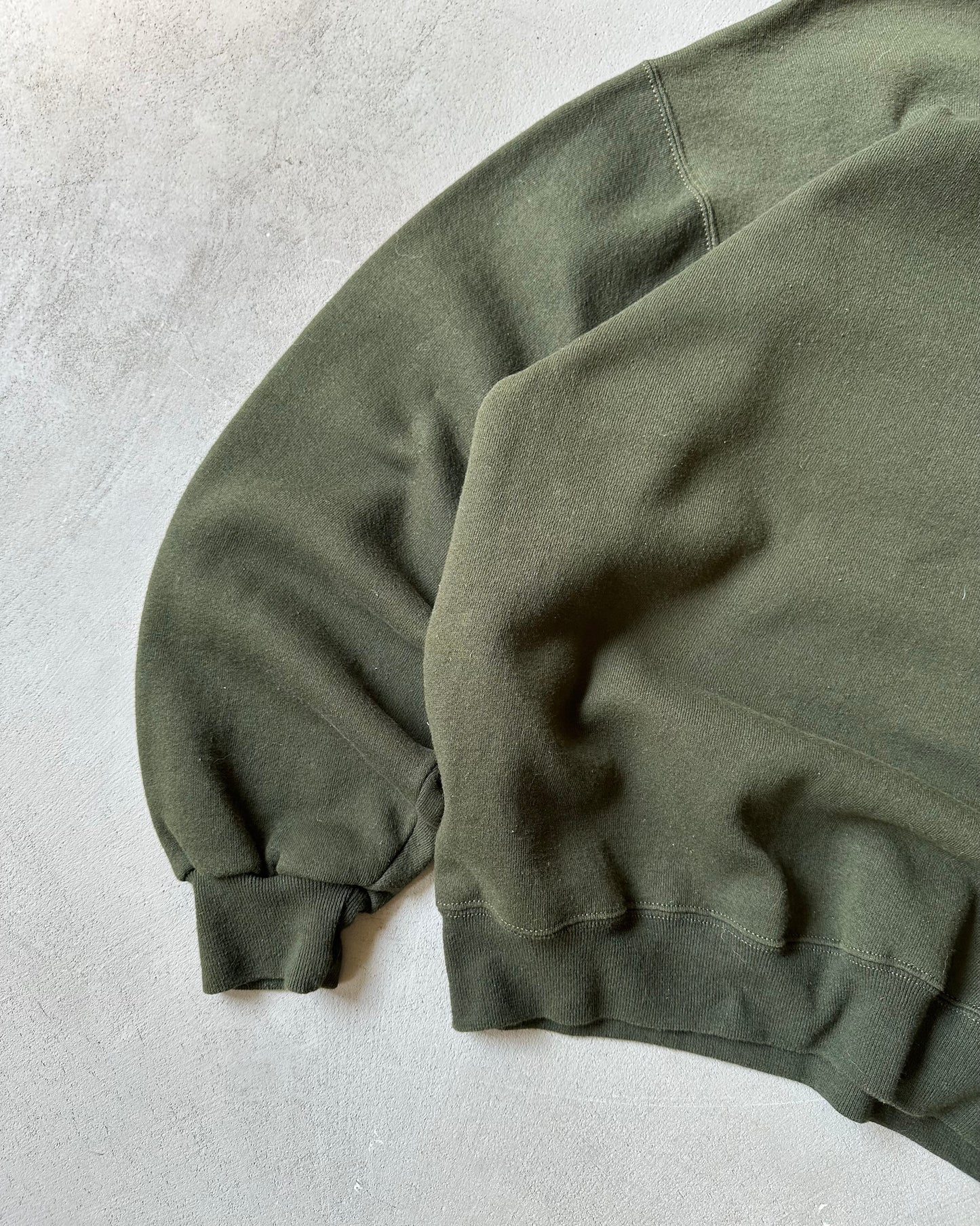 1990s - Dark Green Russell Crewneck - L