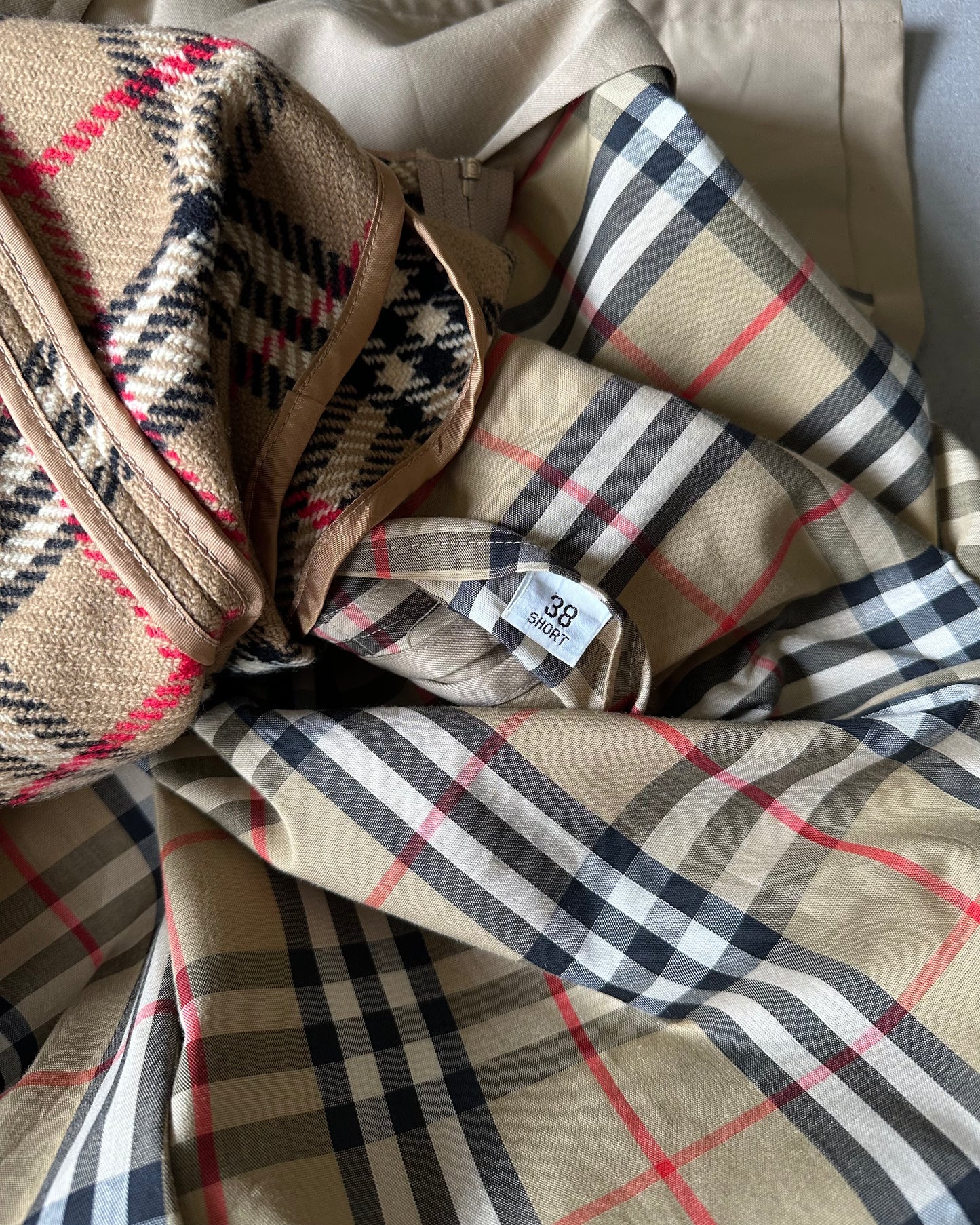 Années 1980 - Trench-coat Burberrys beige - 38 (Court)