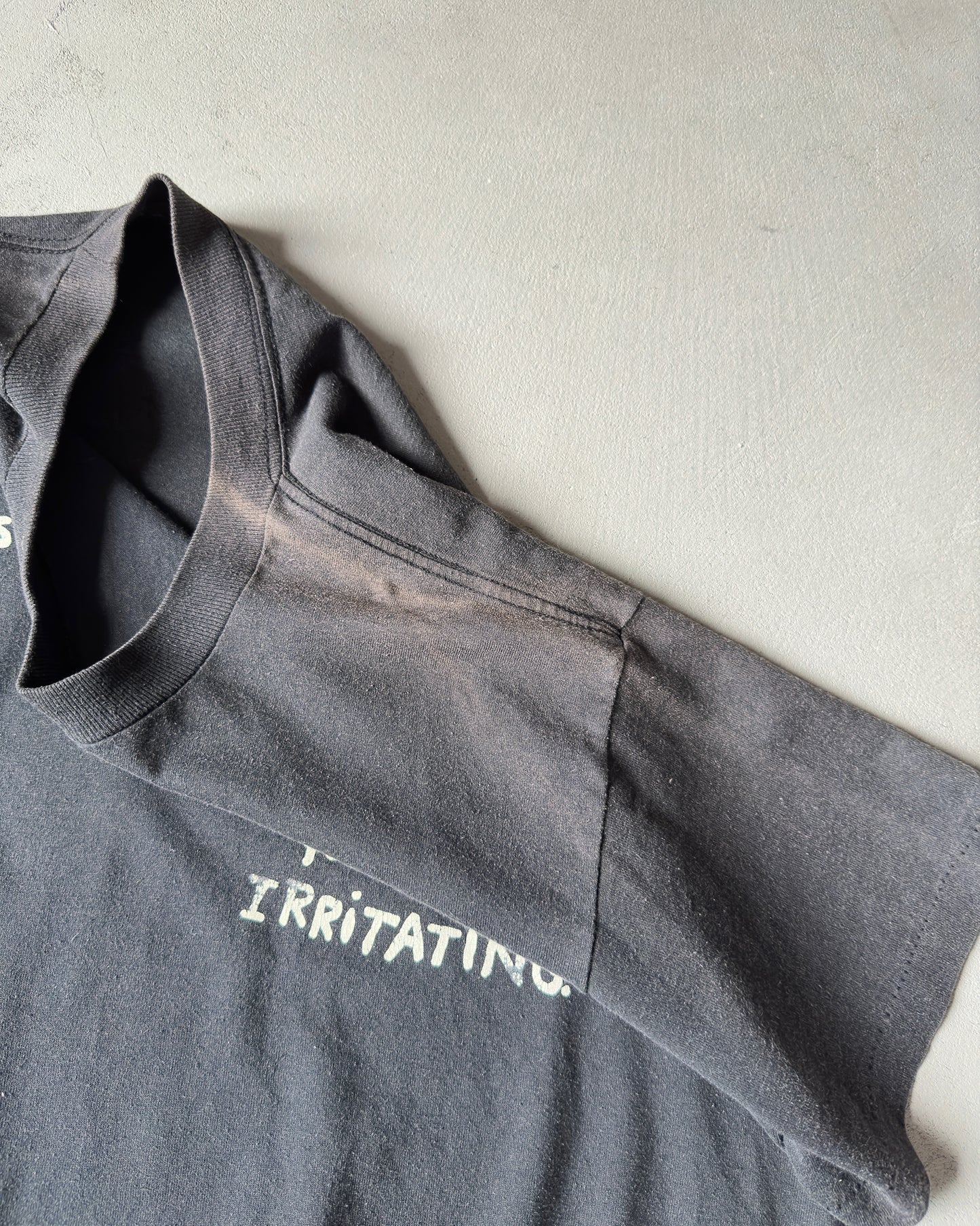 1990s - Faded Black "Moody" T-Shirt - L