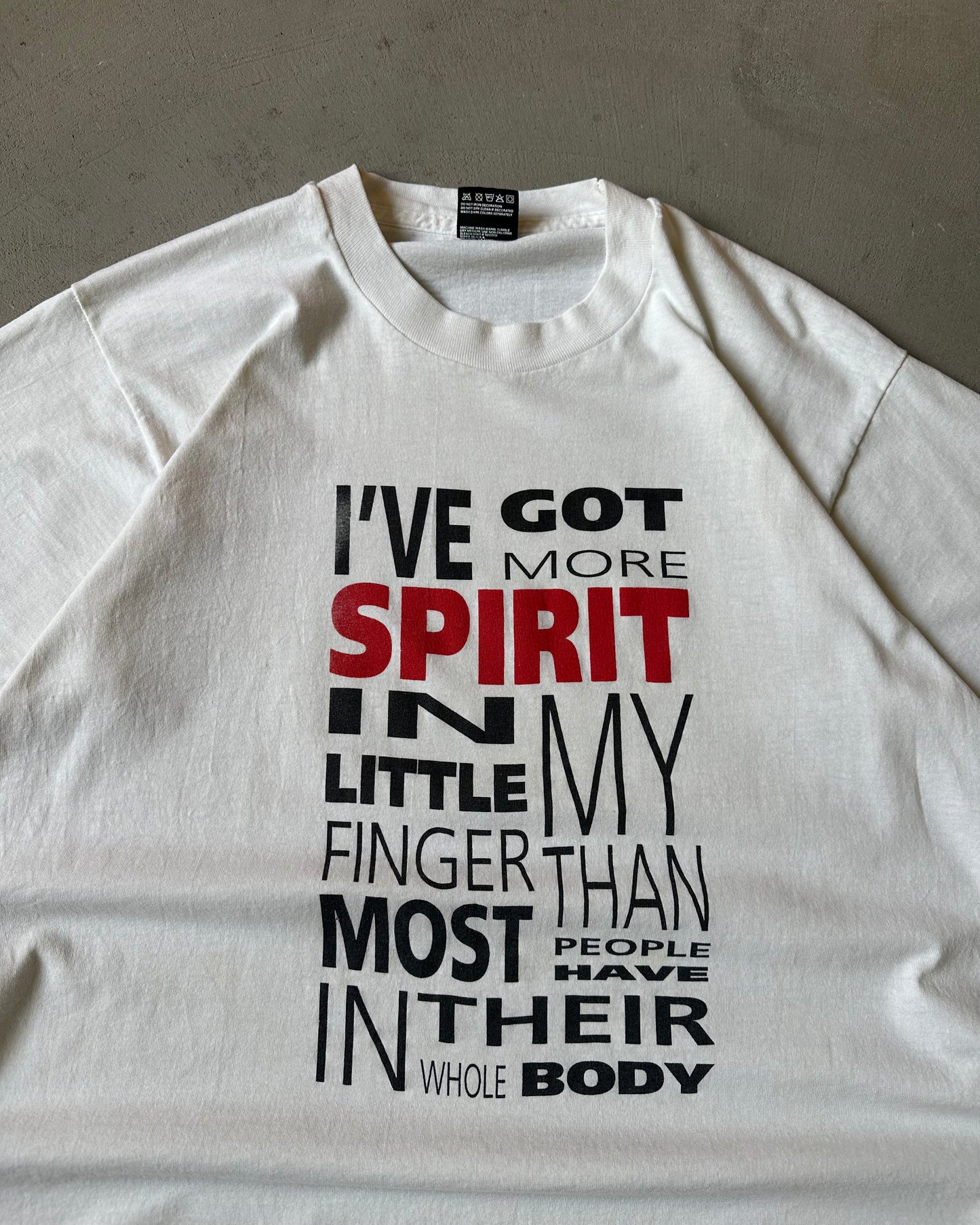 Années 90 - T-shirt blanc "Spirit" - M