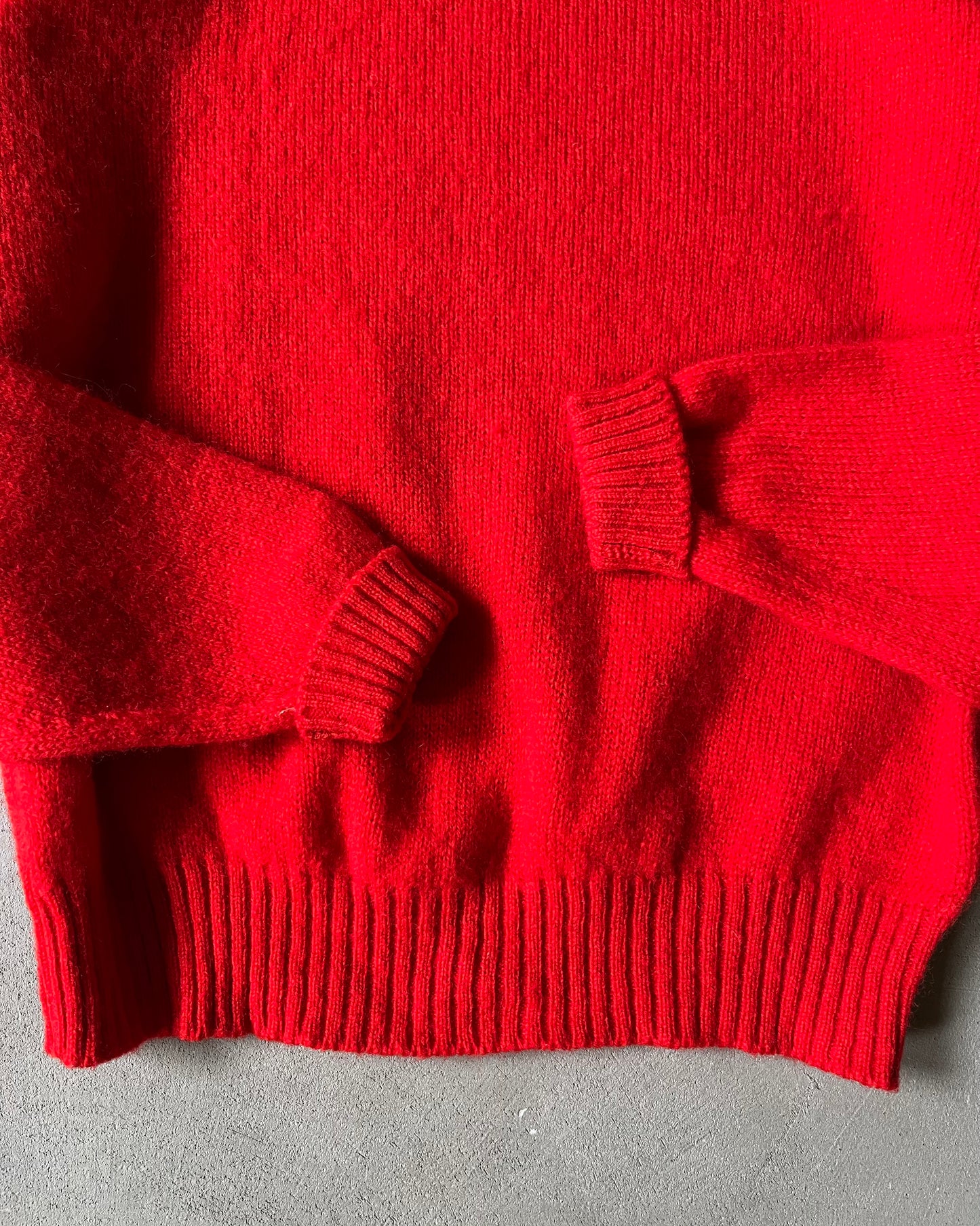 1980s - Red Shetland Wool Sweater - XL