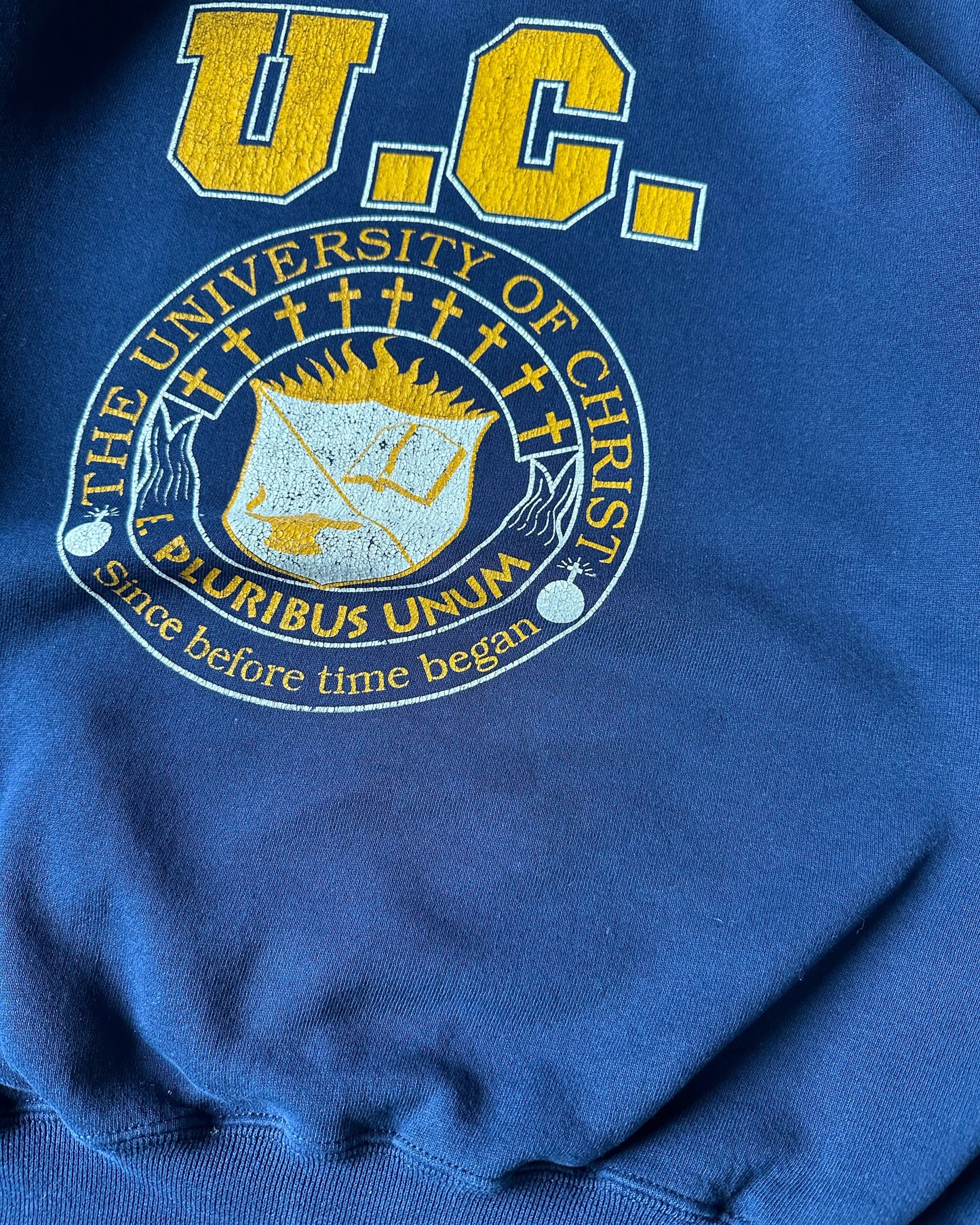 1990s - Navy U.C. Crewneck - L