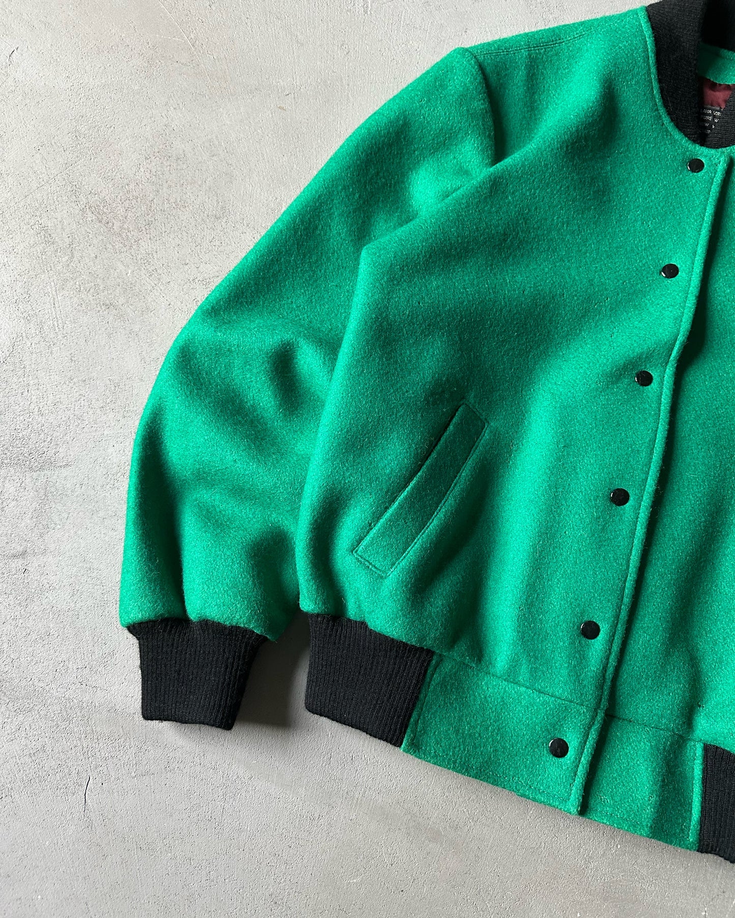 1960s - Green/Black Women's Varsity Jacket - (W)M