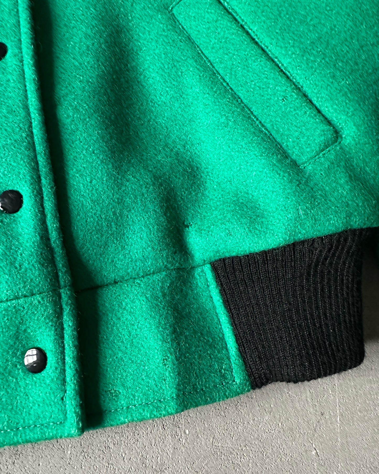 1960s - Green/Black Women's Varsity Jacket - (W)M