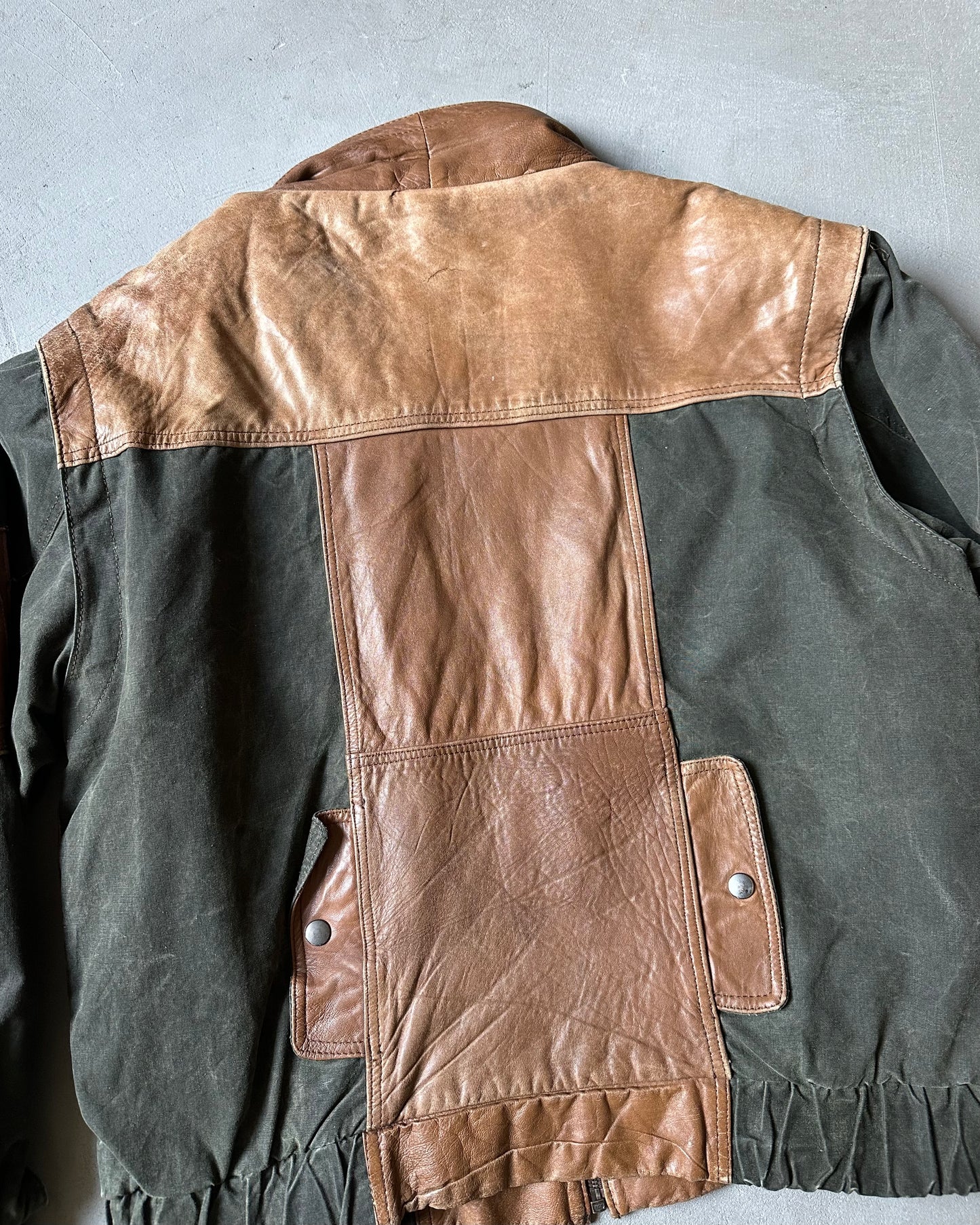 1980s - Green/Brown Midway Jacket - M/L