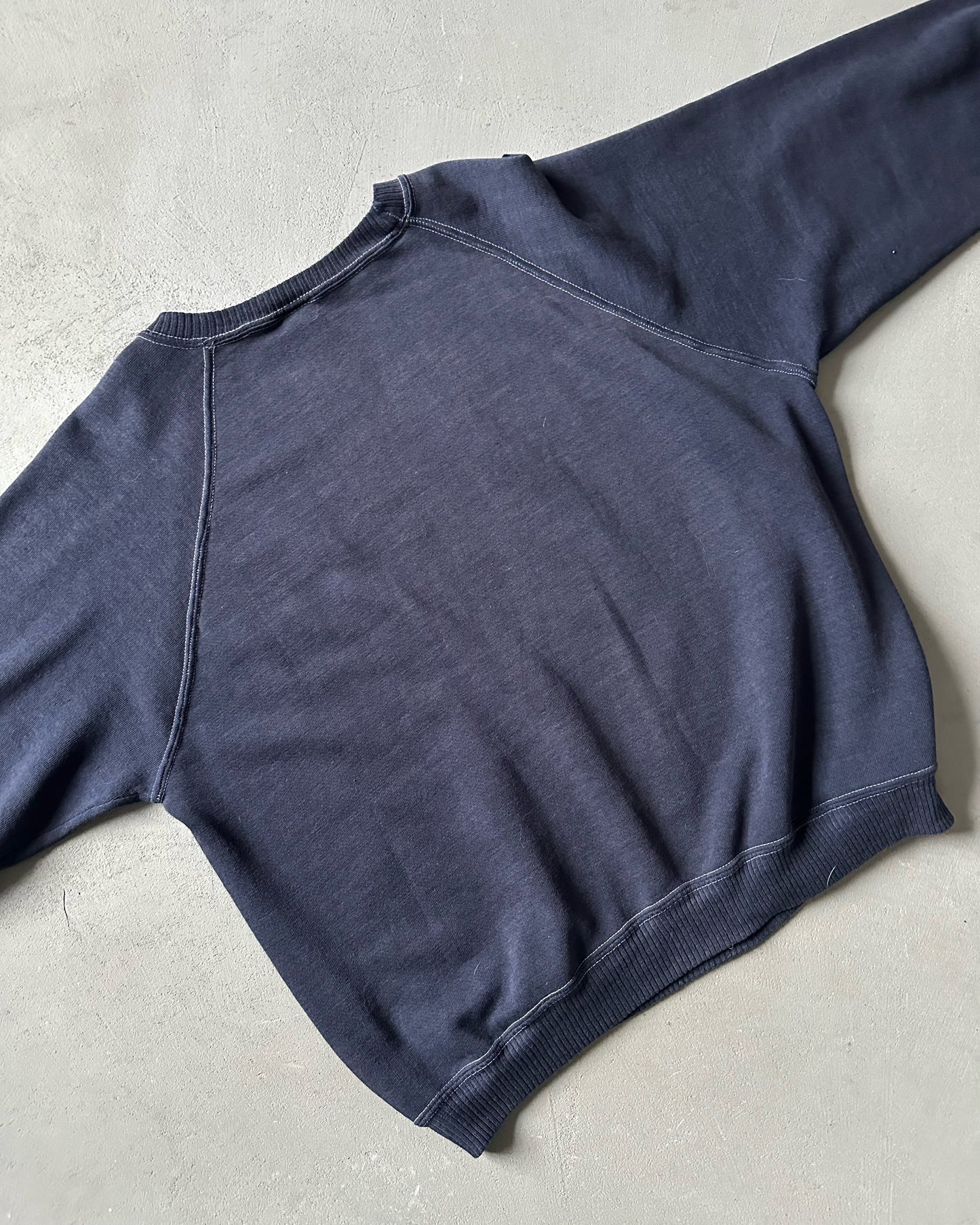 1970s - DIstressed Navy Blank Crewneck - XS