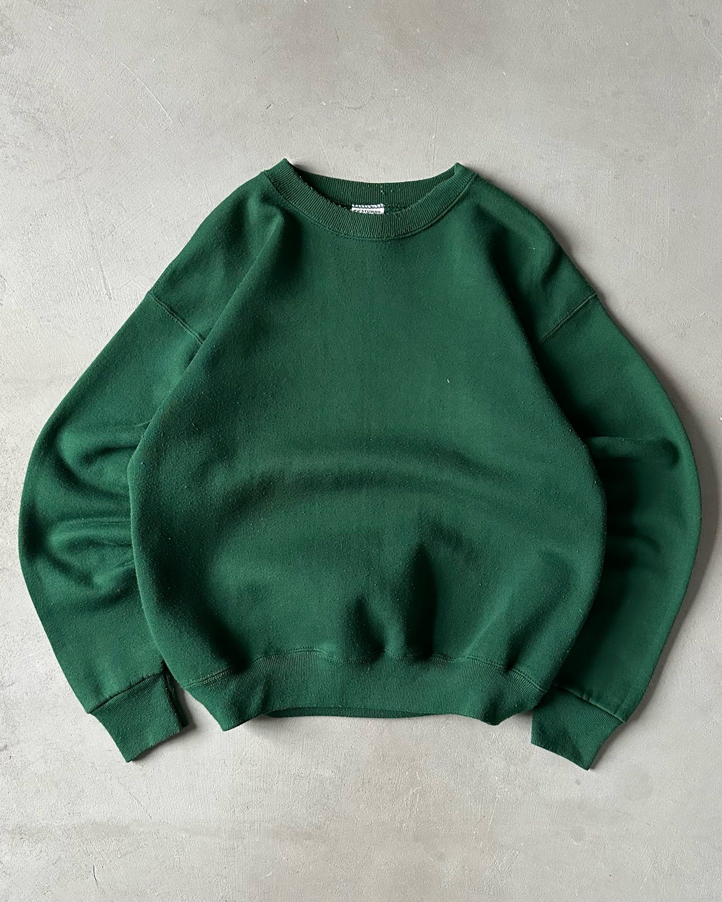 1990s - Green Blank Crewneck - M