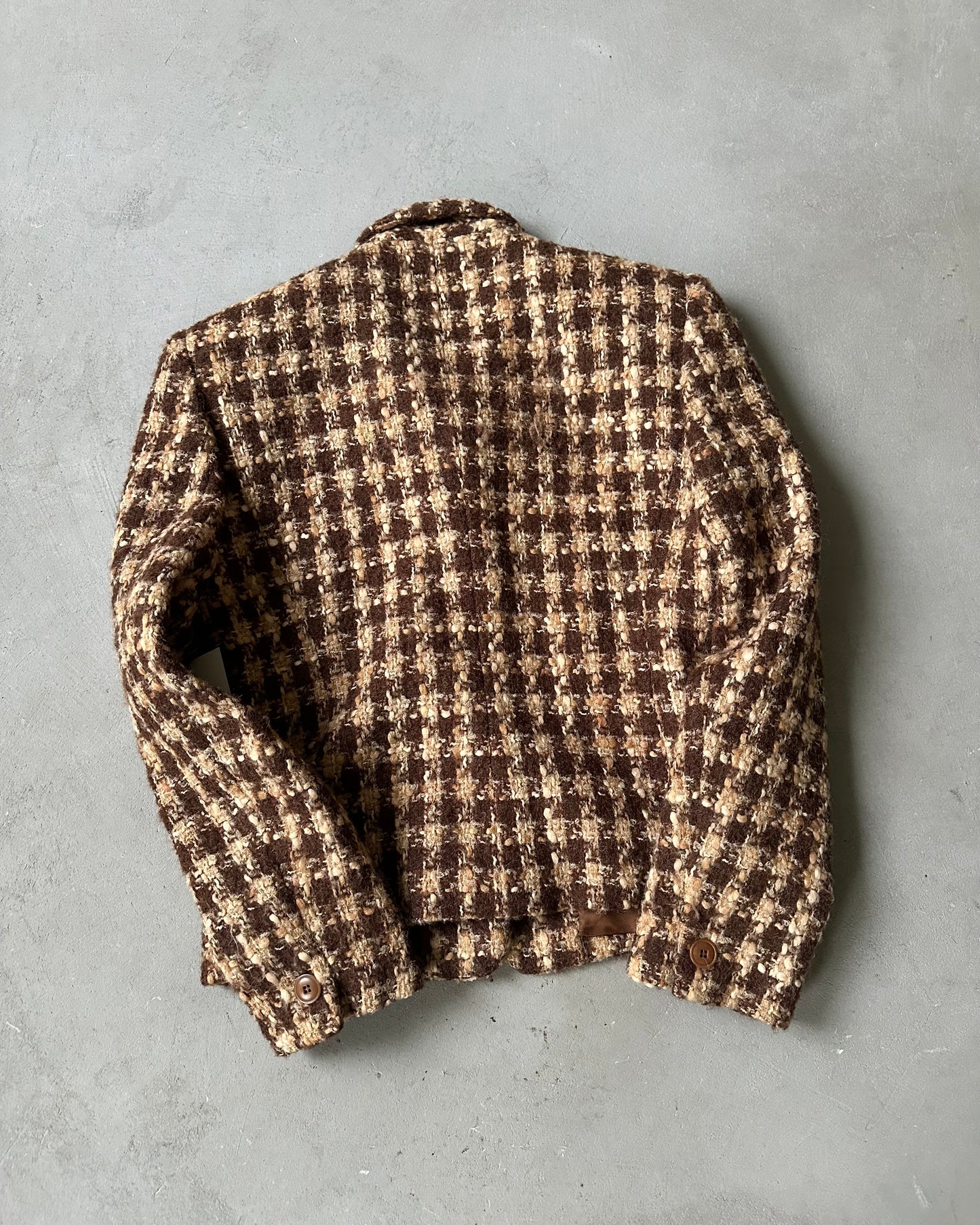 Années 90 - Veste en tweed marron/beige pour femme - (F)S