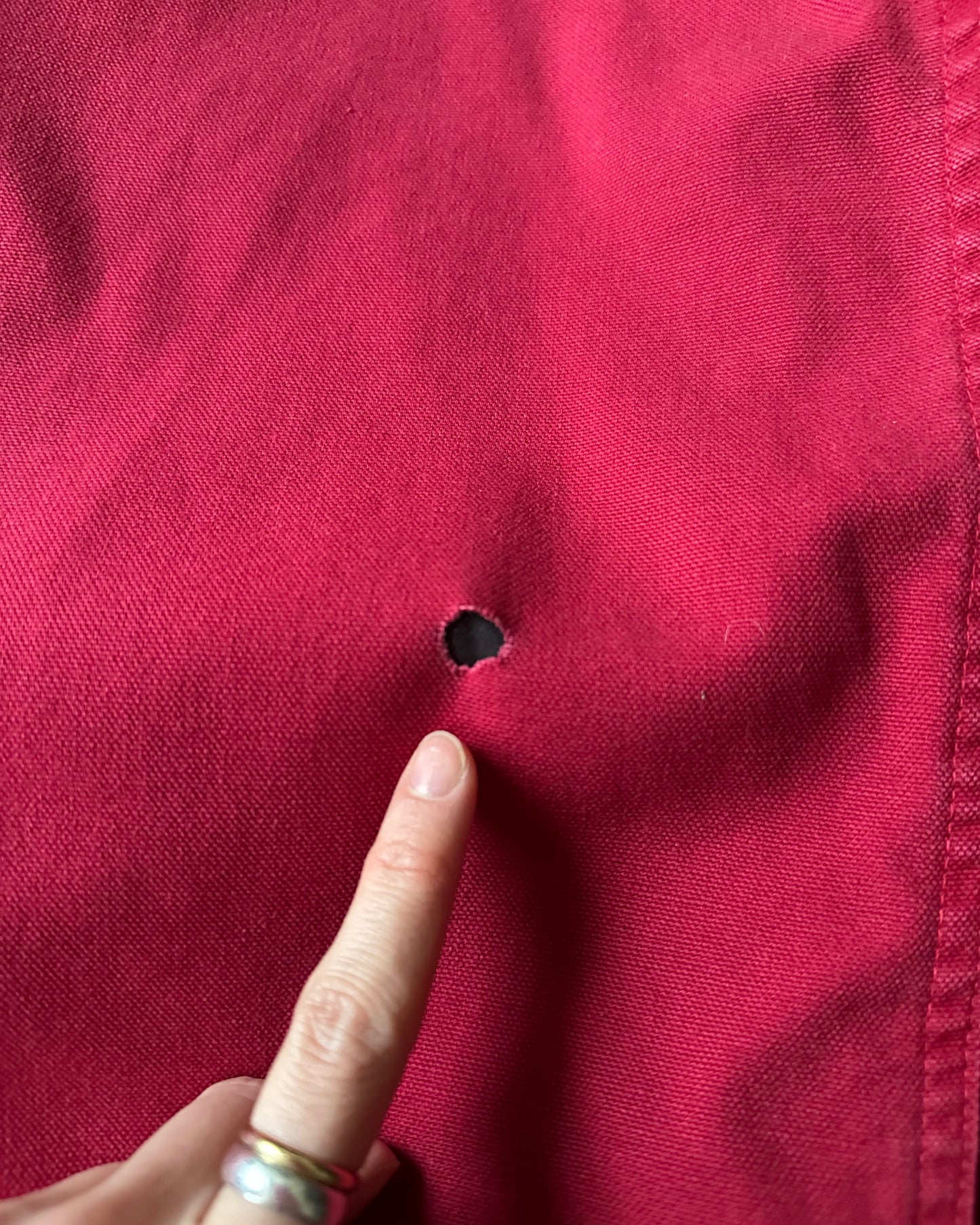 Années 90 - Veste de grange Marlboro rouge vieilli - Taille L