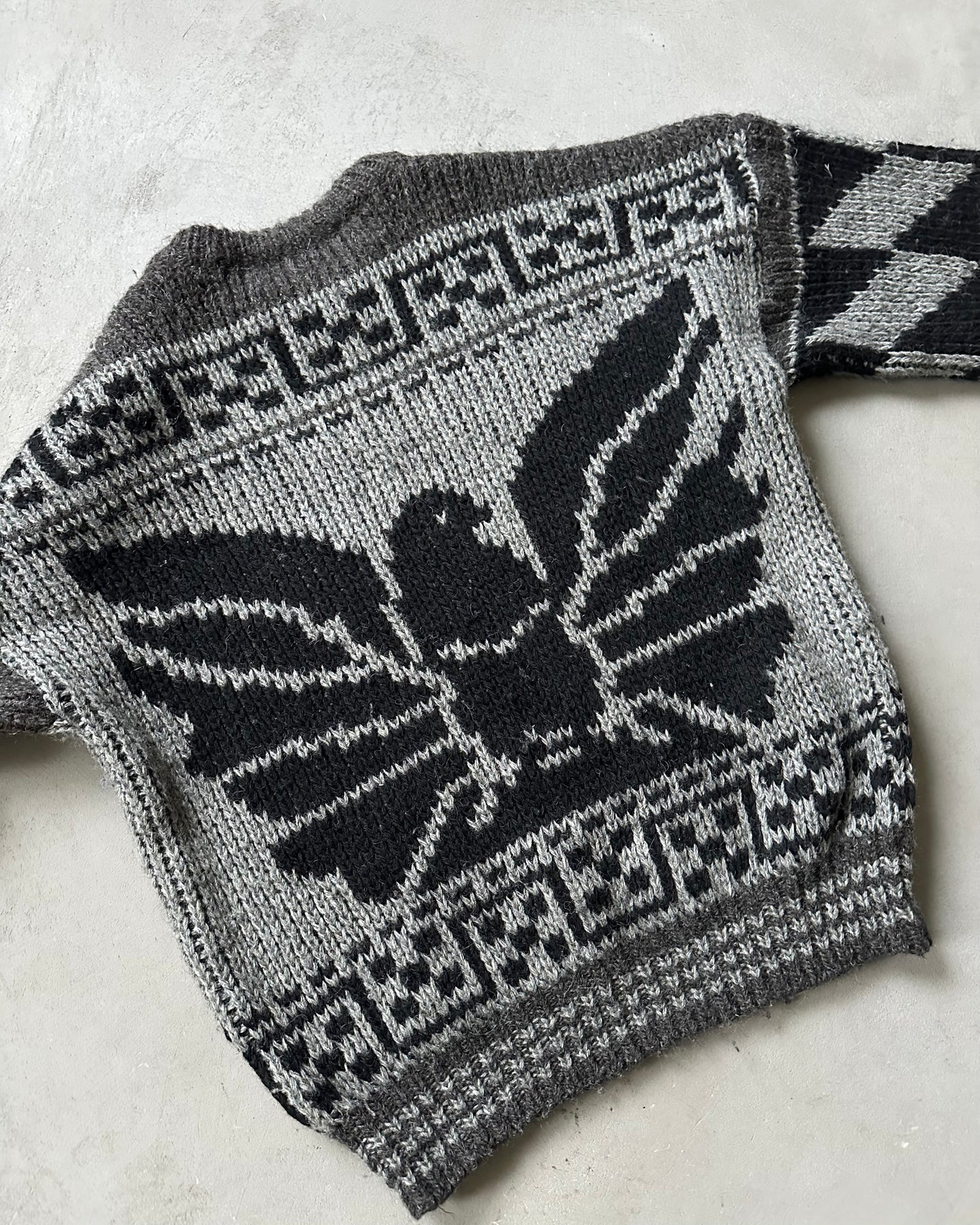 Années 80 - Pull en laine charbon de bois aigle - T. L