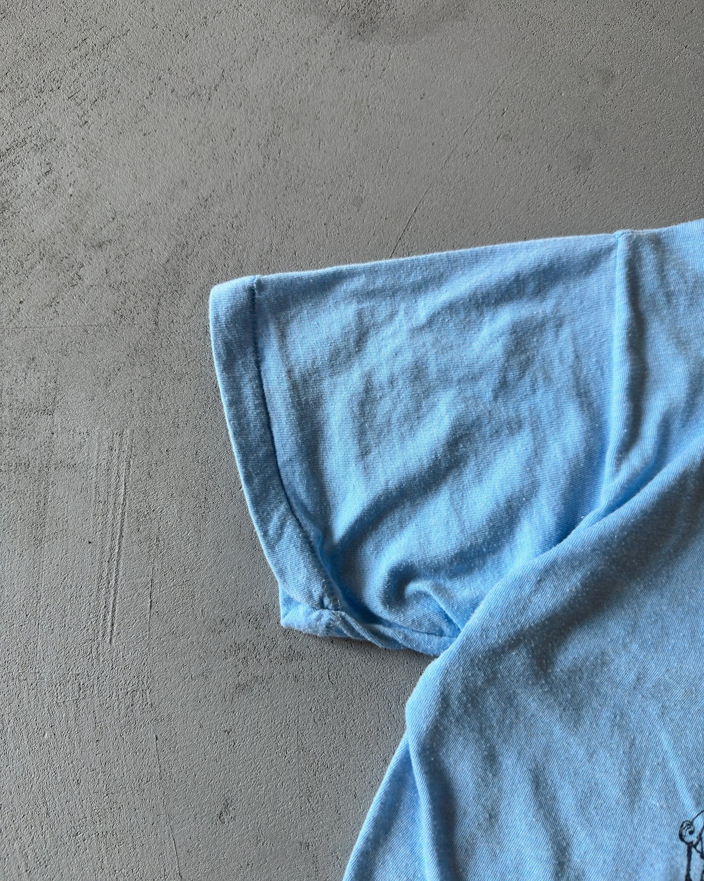 1970s - Light Blue "OshKosh79" T-Shirt - XXS/XS