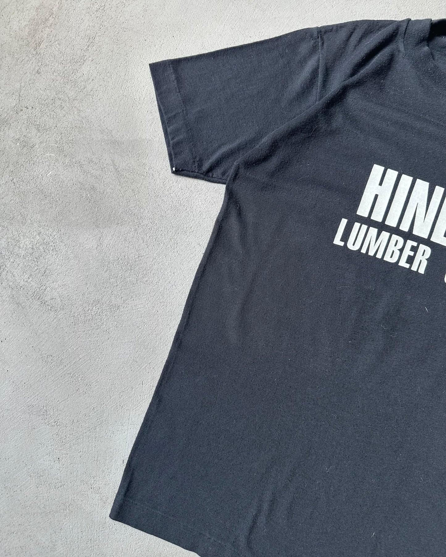 1980s - Black HINES LUMBER CO. T-Shirt - XXS/XS