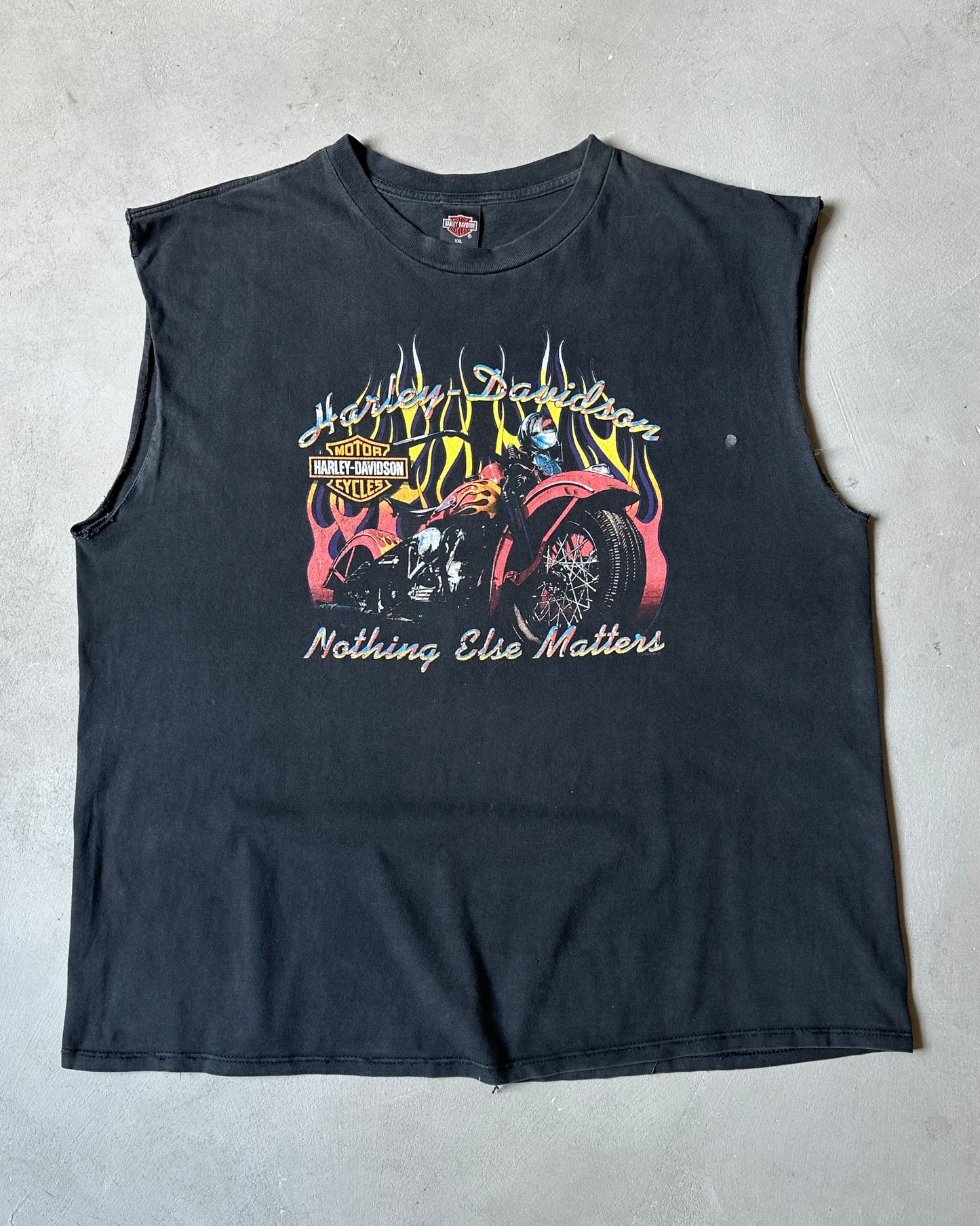 2000s - Distressed Black Harley-Davidson Tank Top - XL/XXL