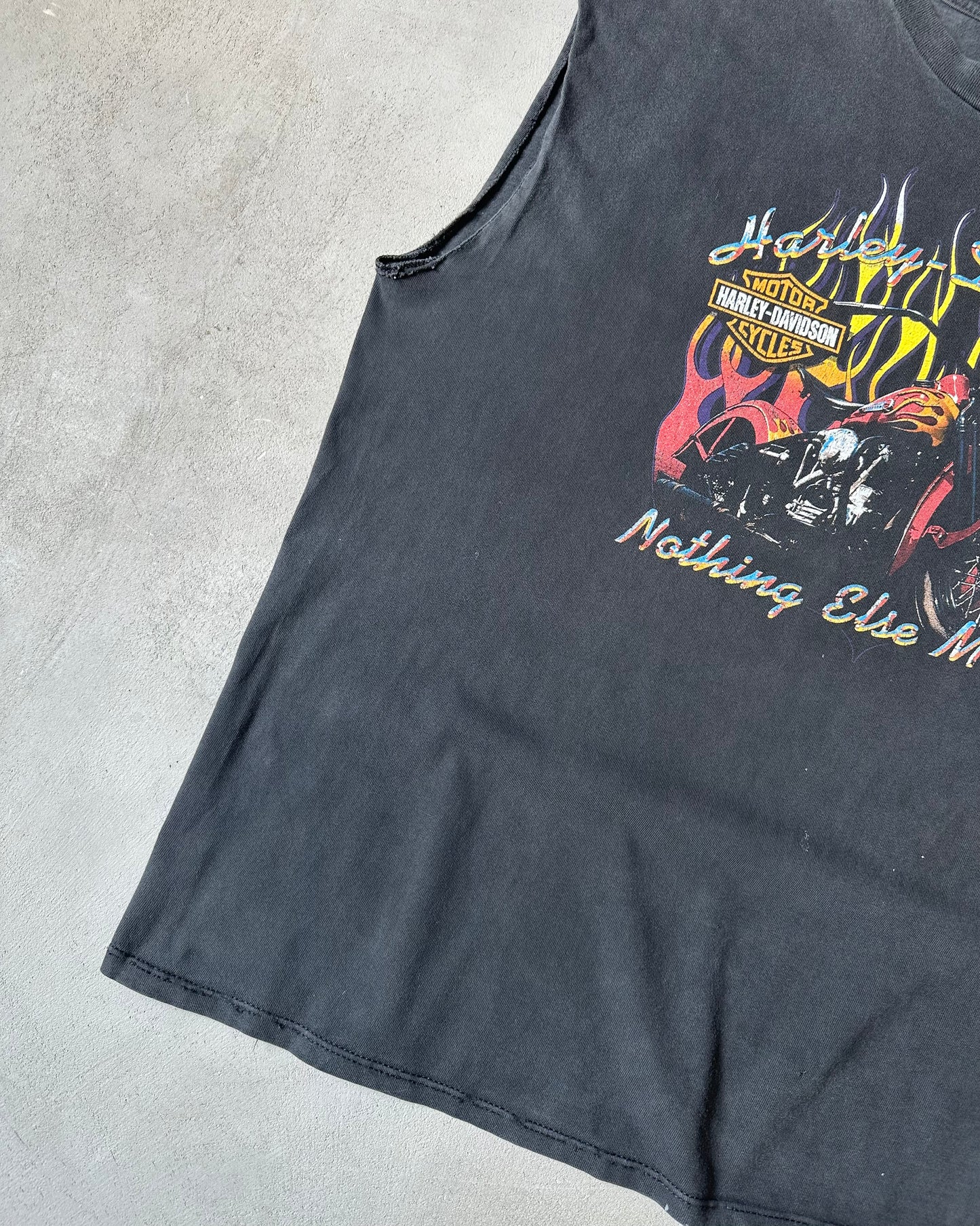2000s - Distressed Black Harley-Davidson Tank Top - XL/XXL