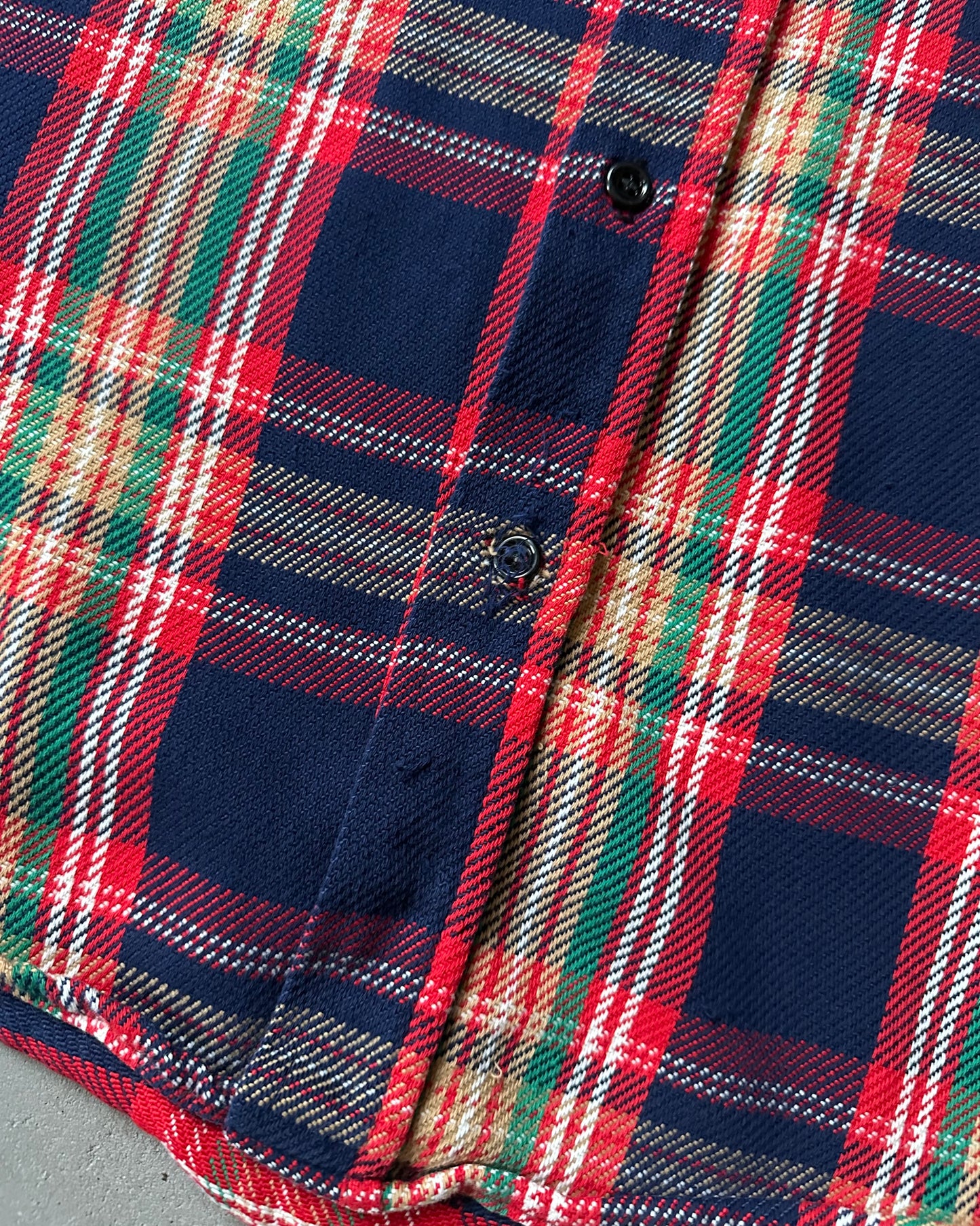 1980s - Navy/Red Mr.Leggs Plaid Flannel - M