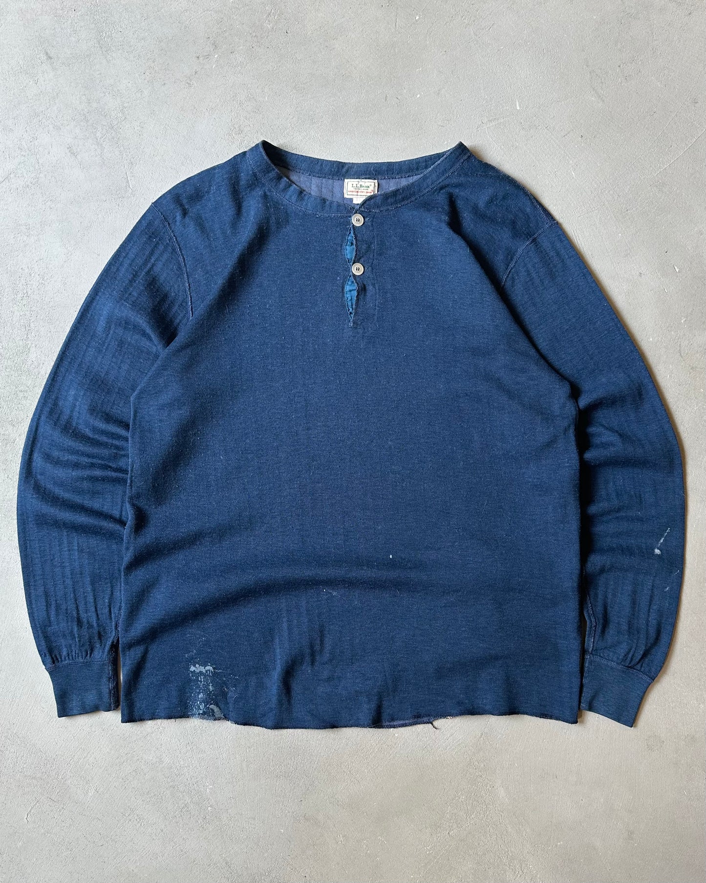 1990s - Navy L.L.Bean Henley Thermal - L