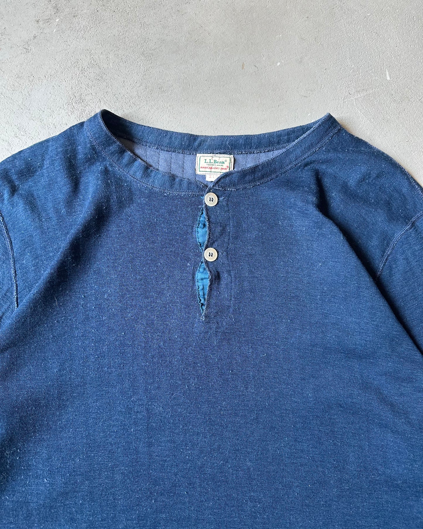 1990s - Navy L.L.Bean Henley Thermal - L