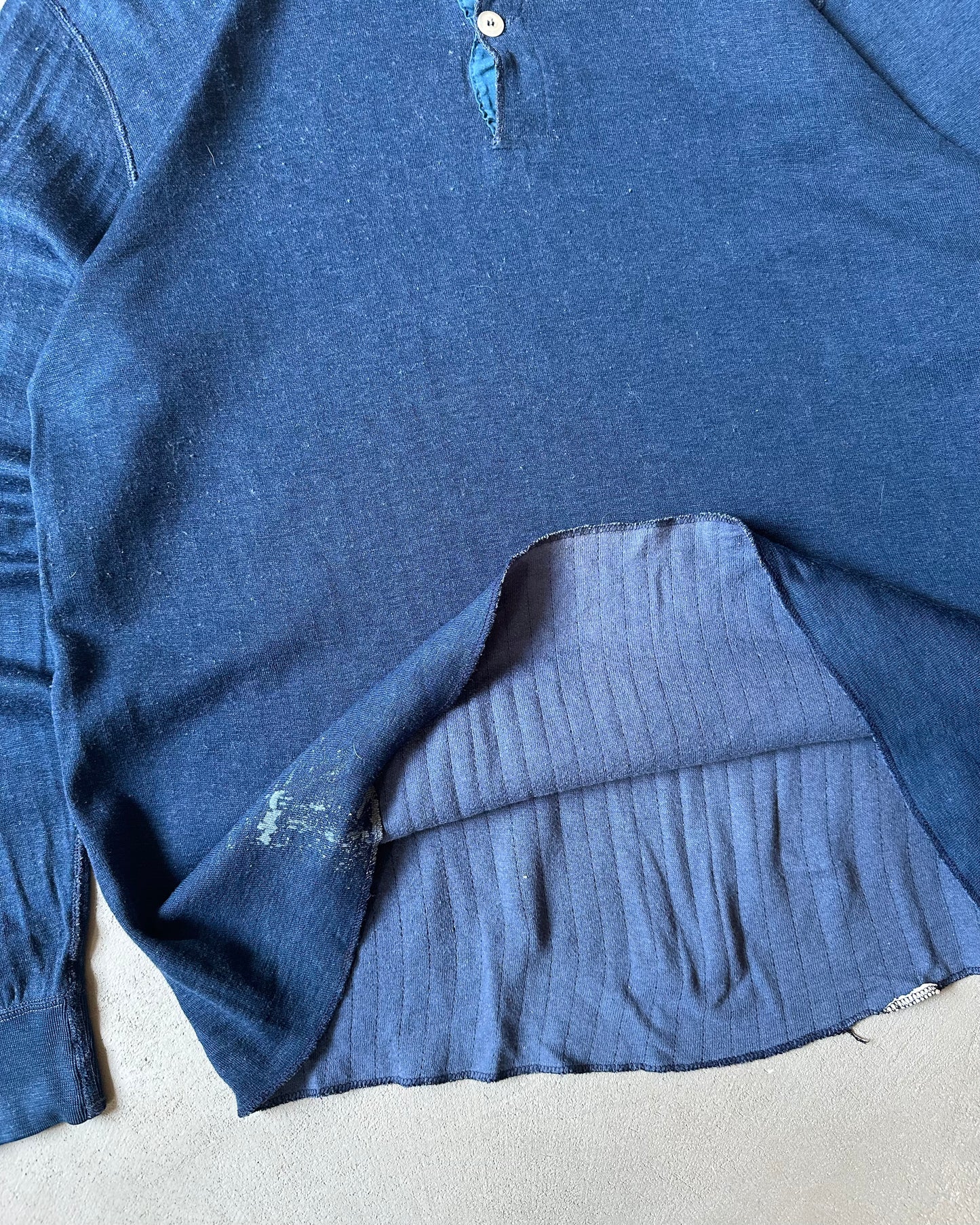 1990s - Navy L.L.Bean Henley Thermal - L