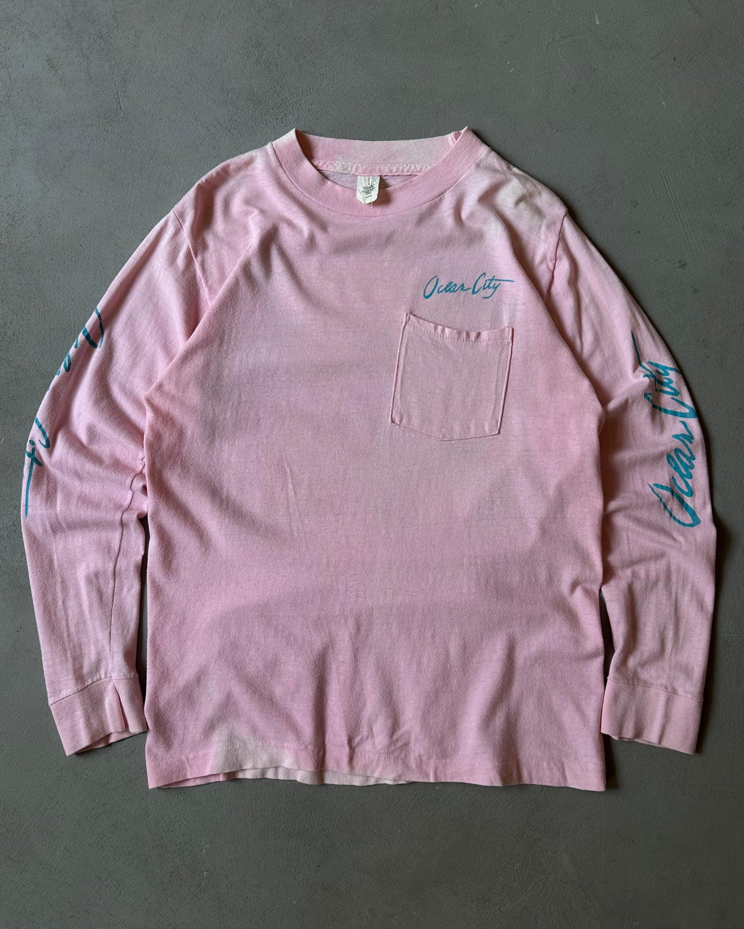 1970s - Pink Ocean City Longsleeve - XS