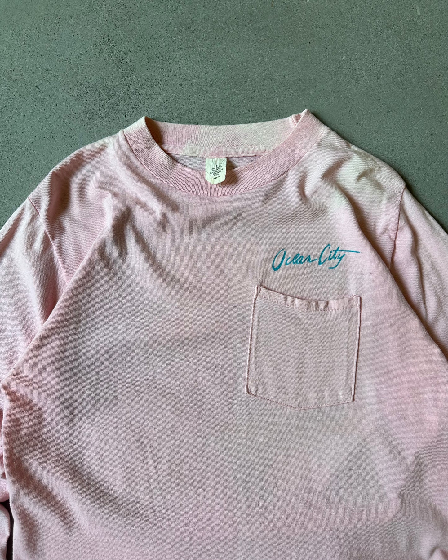 1970s - Pink Ocean City Longsleeve - XS