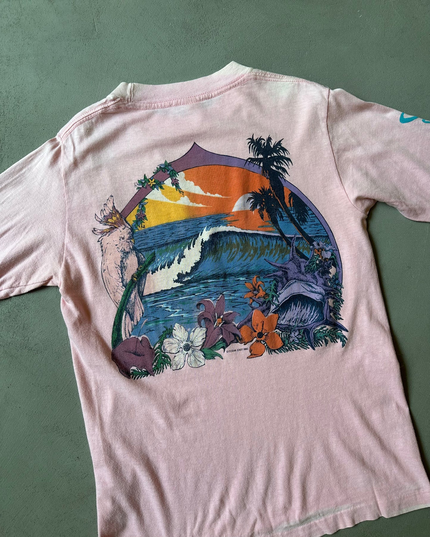 1970s - Pink Ocean City Longsleeve - XS