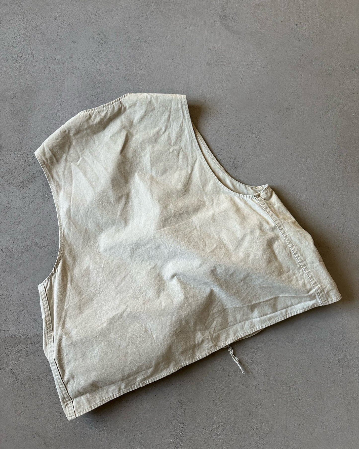 Années 70 - Gilet de pêche gris clair - M