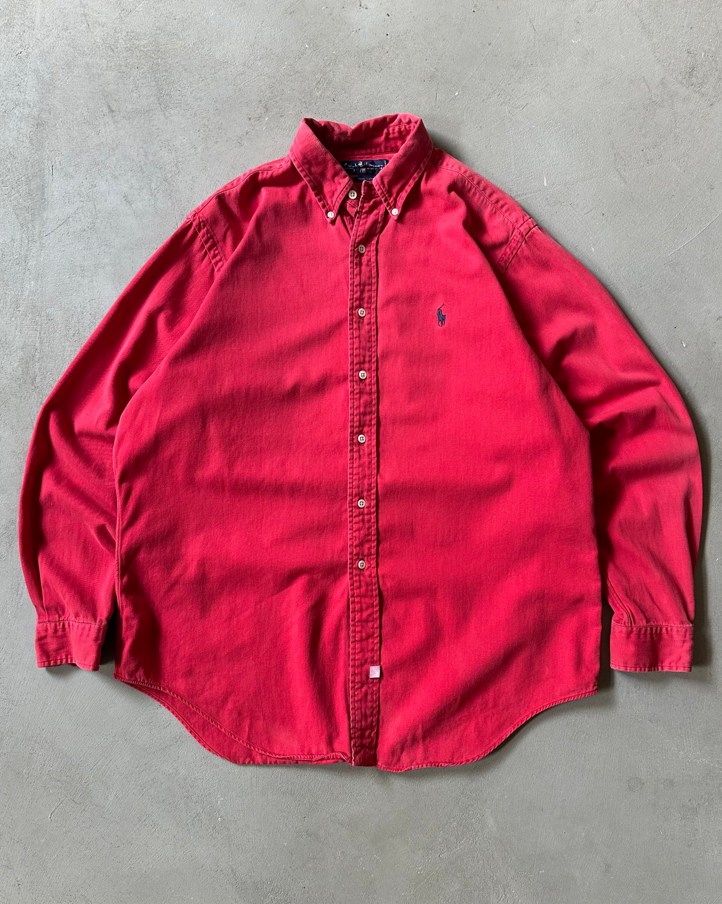 1990s - Red Ralph Lauren Shirt - L