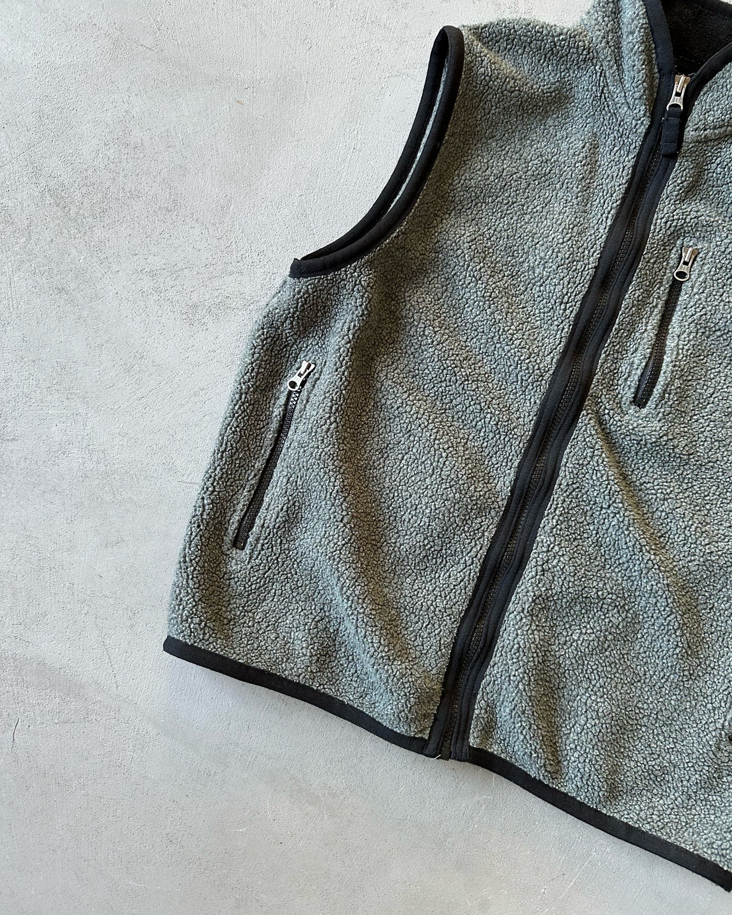 1990s - Grey GAP Fleece Vest - S