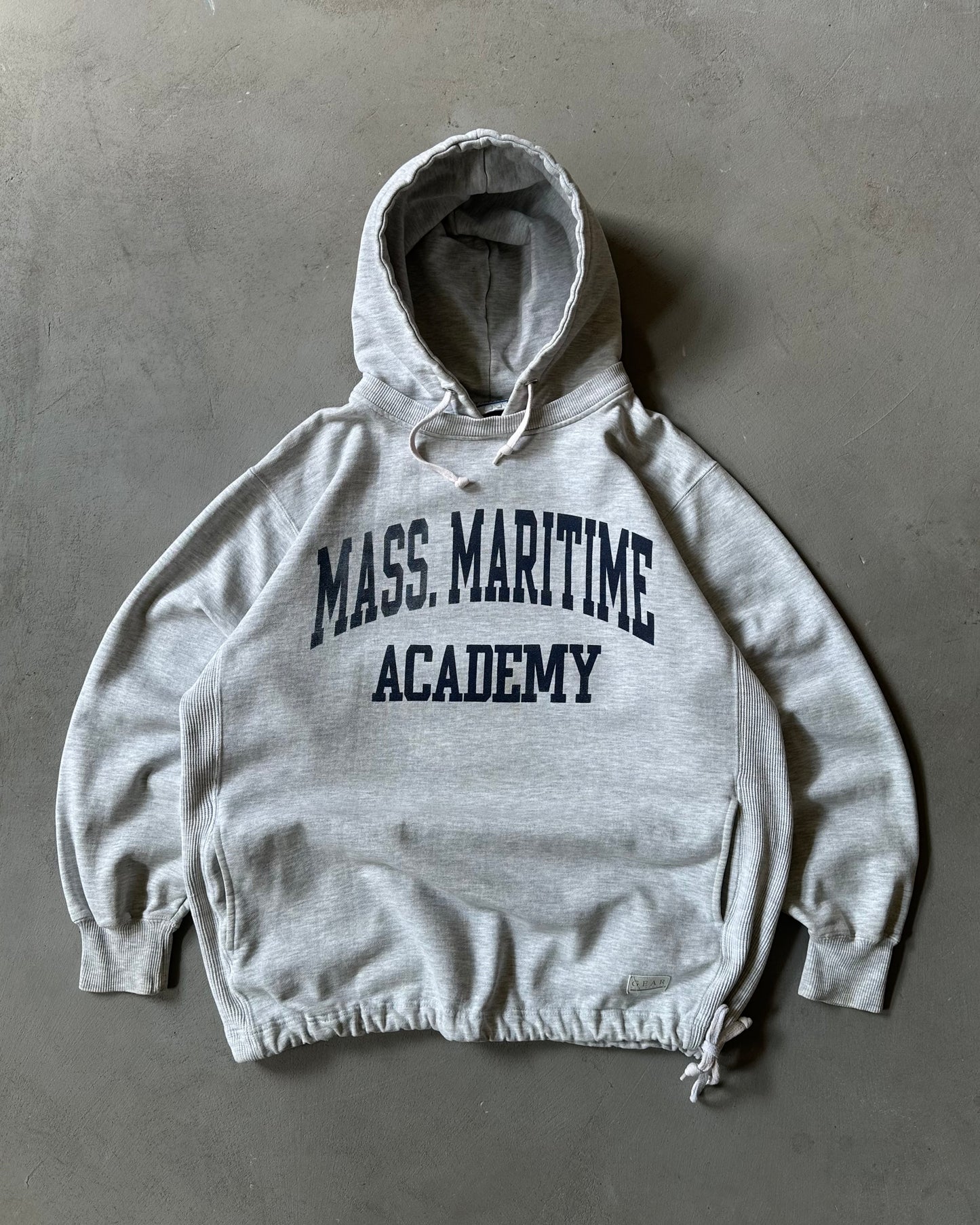 1990s - Heather Grey Mass Maritime Hoodie - M