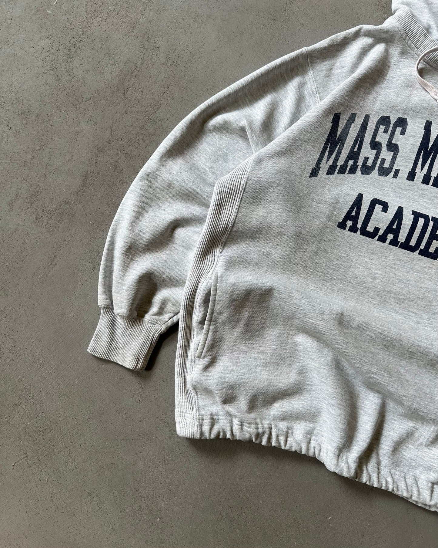 1990s - Heather Grey Mass Maritime Hoodie - M