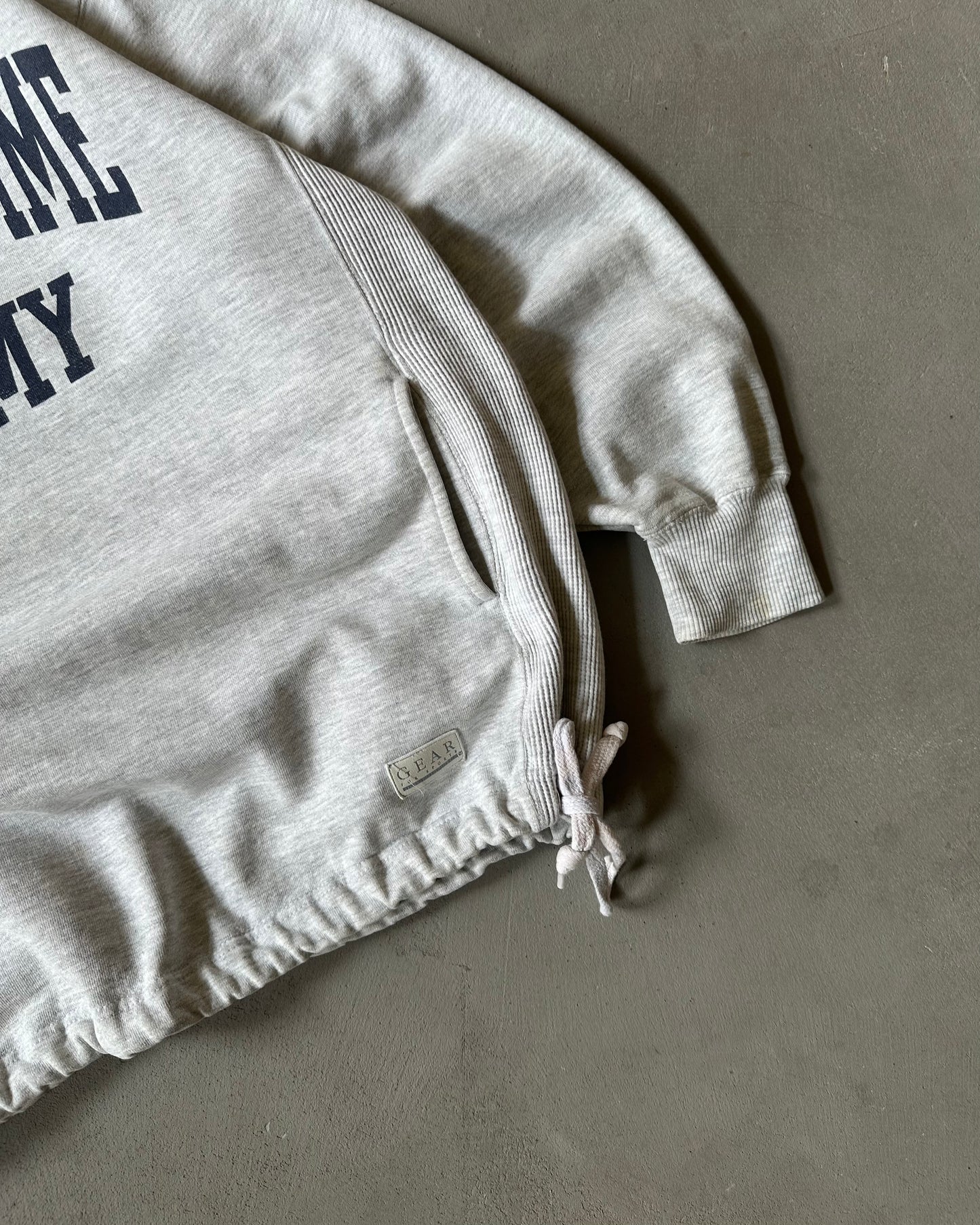 1990s - Heather Grey Mass Maritime Hoodie - M