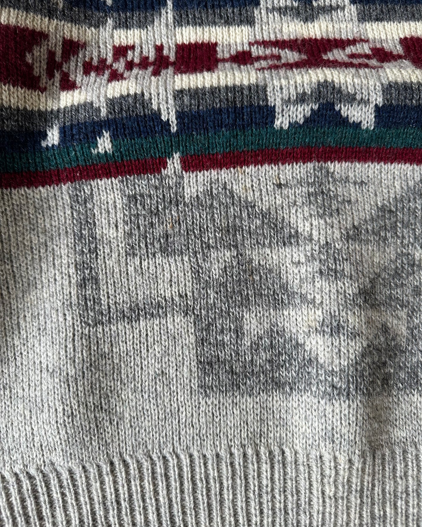 1980s - Grey Pendleton Aztec Sweater - L