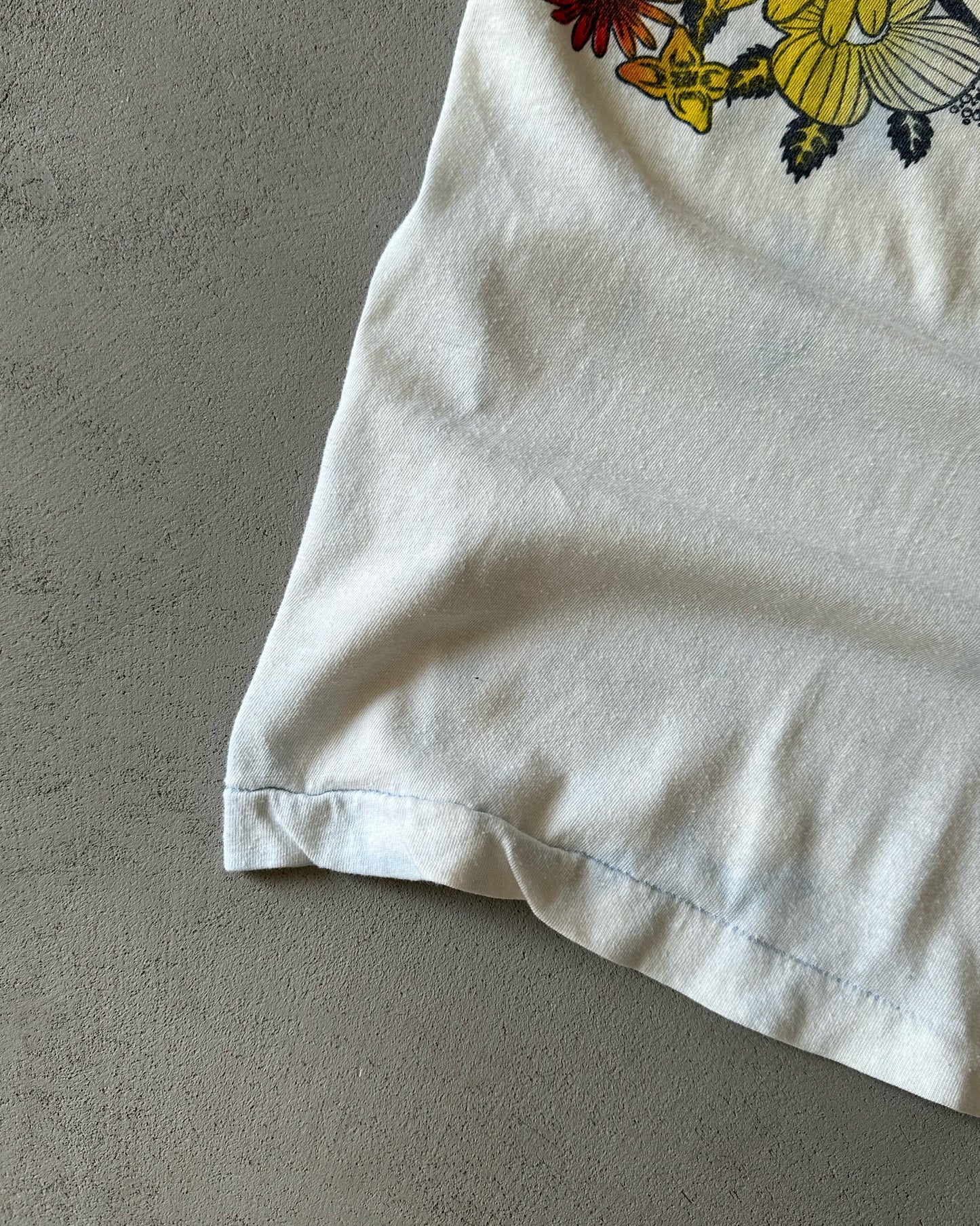 1970s - White/Blue "Daytona Beach Surf" T-Shirt - S
