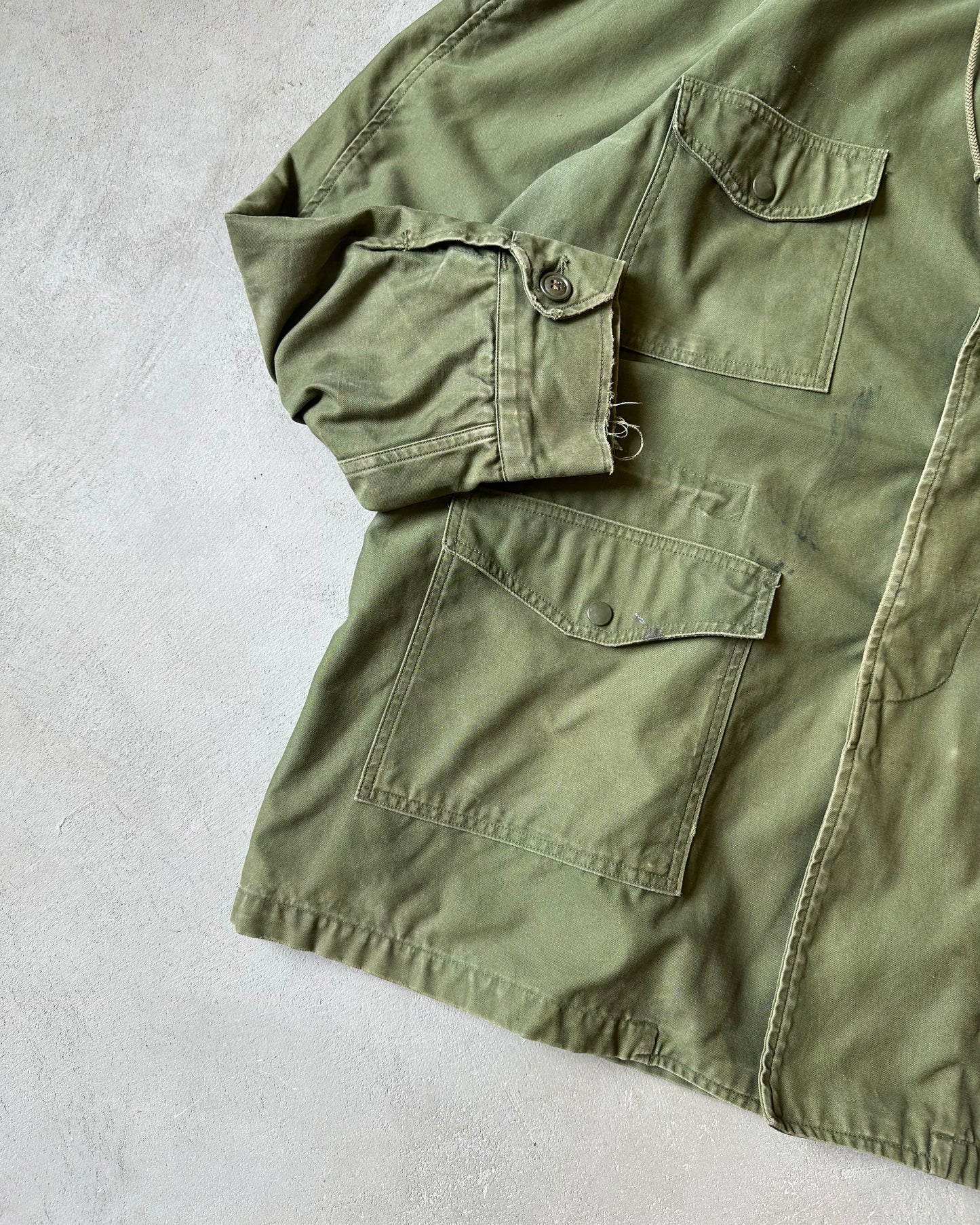 1960s - Green Military Jacket - L