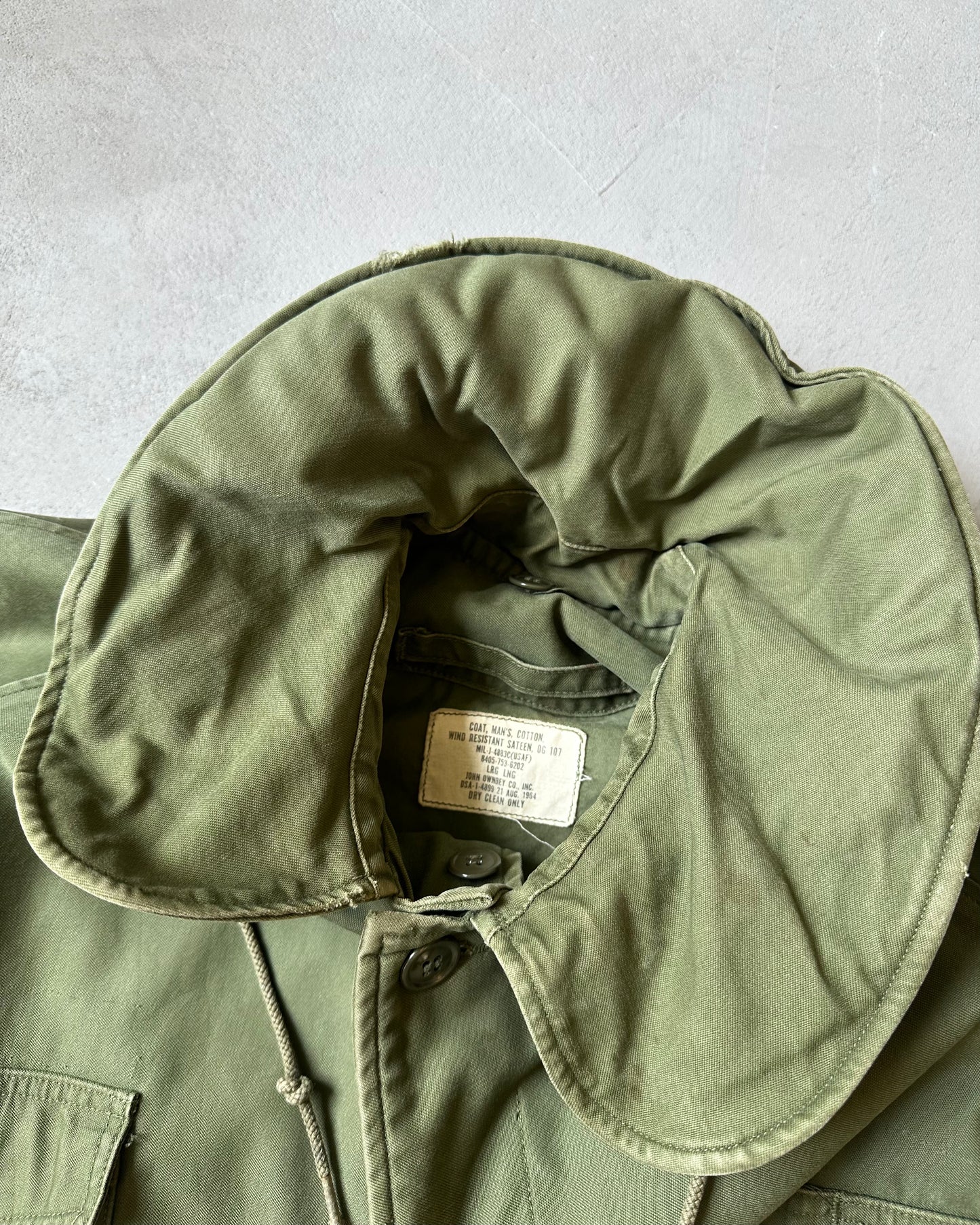 1960s - Green Military Jacket - L