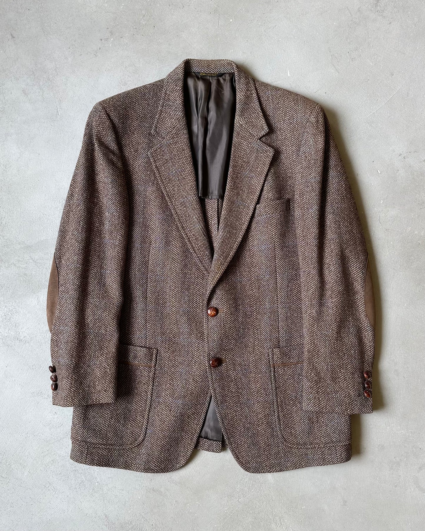 1980s - Brown/Multi Tweed Sport Coat - 42(Short)