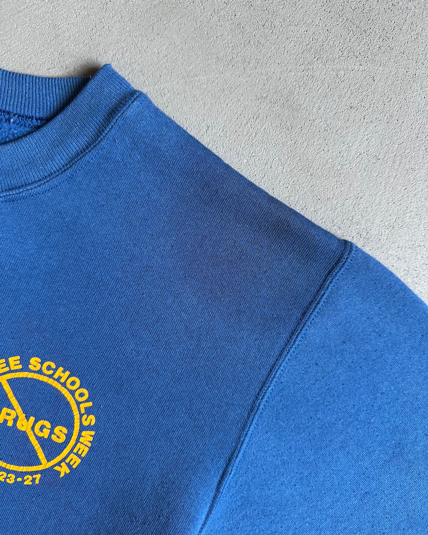 1990s - Blue "No Drugs" Crewneck - S