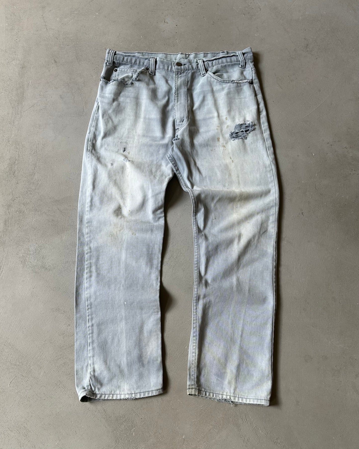 1970s - Distressed Blue 509 White Tab Levi's Jeans - 34x30