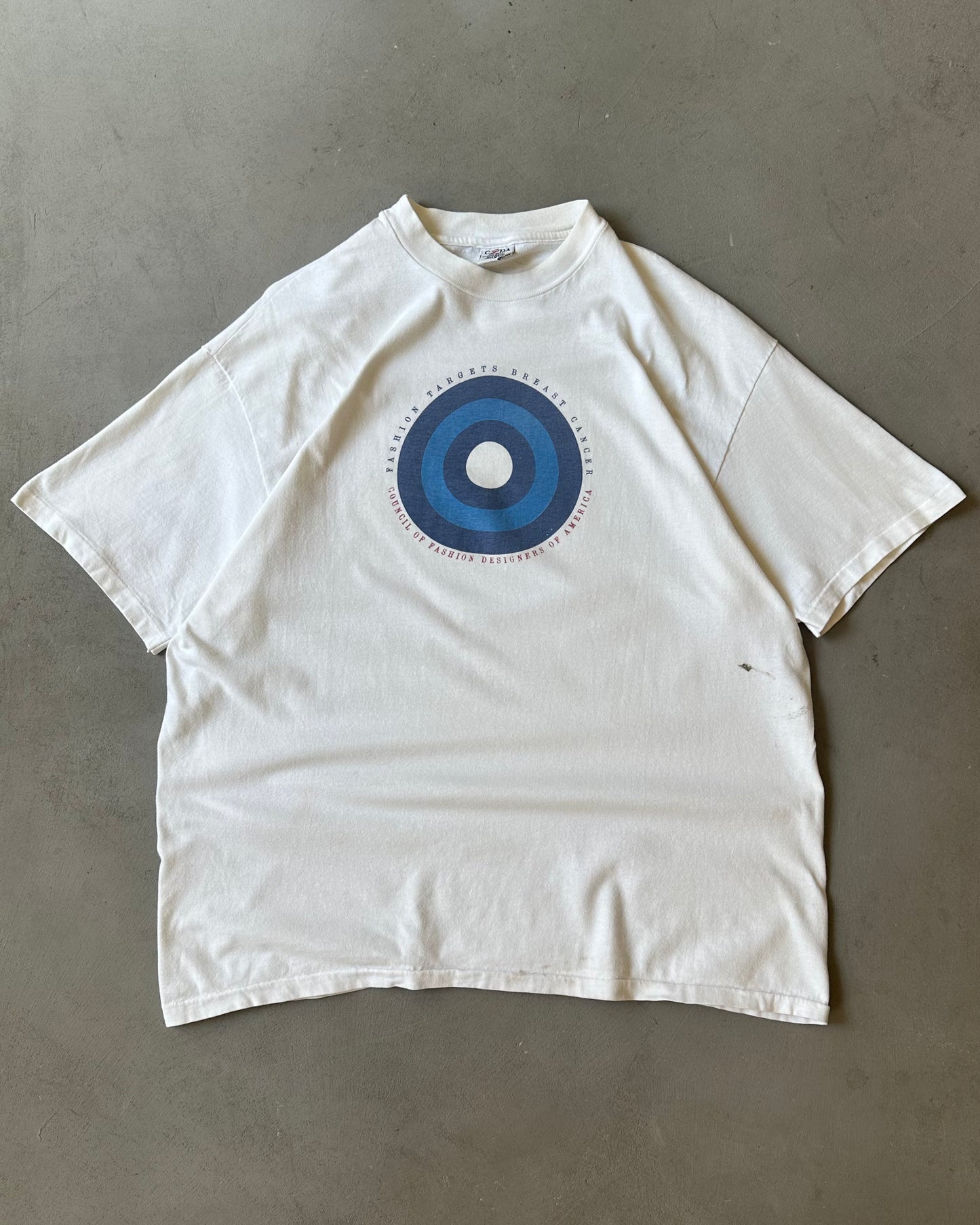 1990s - White CFDA T-Shirt - XL