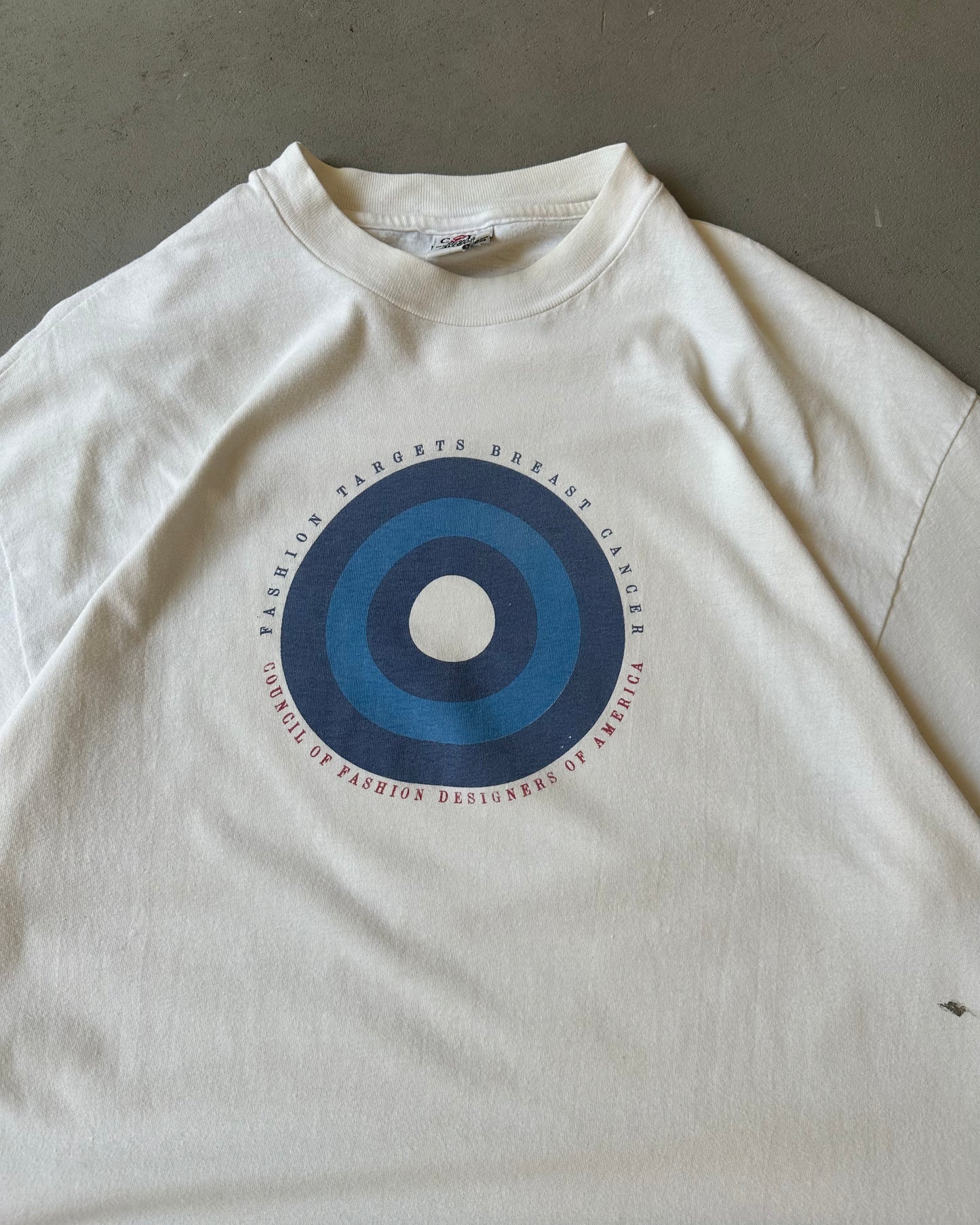 1990s - White CFDA T-Shirt - XL
